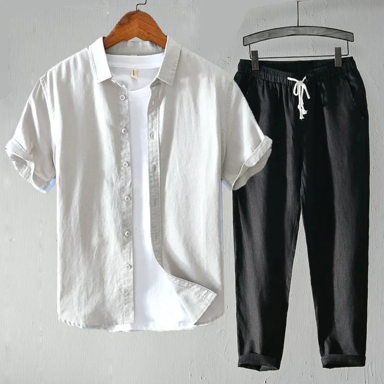 Really Super Low! Such a Deal! Men's Cotton Linen Short Sleeve Shirt Breathable Casual Sportswear Set Summer Season Long Sleeve
Really Super Low! Such a Deal! Men's Cotton Linen Short Sleeve Shirt Breathable Casual Sportswear Set Summer Season Long Sleeve