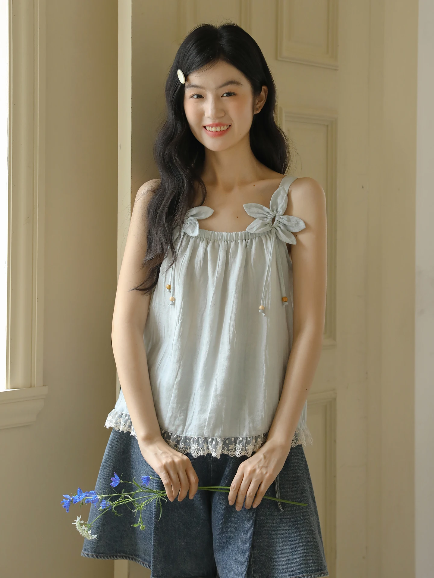 Женская летняя винтажная майка-топ Nesoulum с 3D цветочным дизайном, цвета прозрачной водной глади, из льна и лиоцелла
Женская летняя винтажная майка-топ Nesoulum с 3D цветочным дизайном, цвета прозрачной водной глади, из льна и лиоцелла