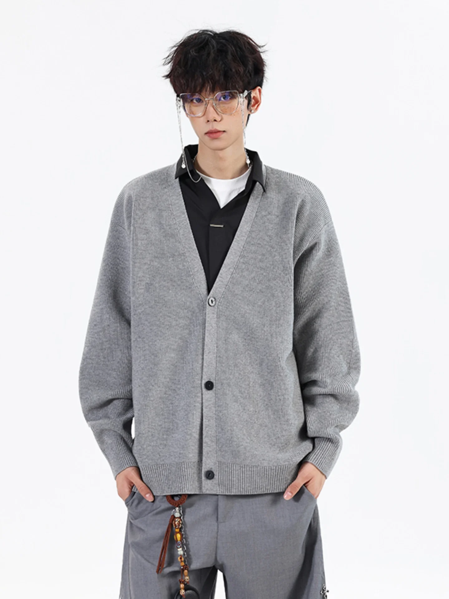 Loose Men's Knitted Sweater Jaet irt Collar Layering Sle Autumn Faionable Lazy American Retro Loose irt Collar Card...
Loose Men's Knitted Sweater Jaet irt Collar Layering Sle Autumn Faionable Lazy American Retro Loose irt Collar Card...