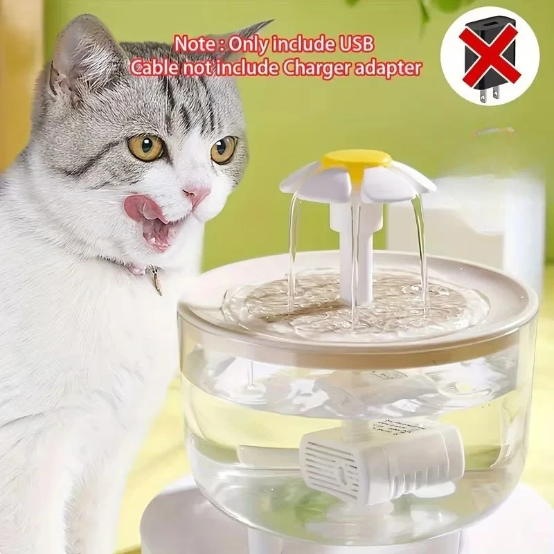 Automatic Filtered Water Filling Cup with Flower Design for Cats, Electric-Powered, Pet Watering Device
Automatic Filtered Water Filling Cup with Flower Design for Cats, Electric-Powered, Pet Watering Device