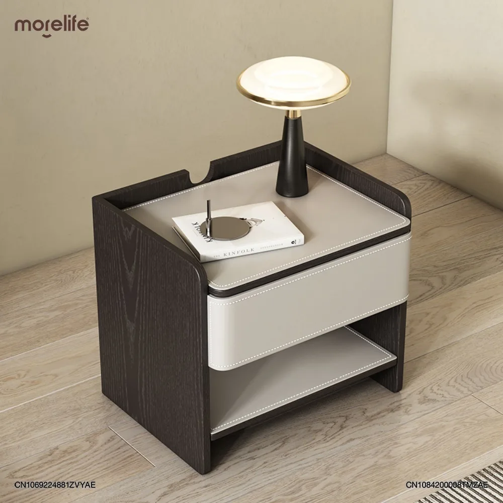 Luxurious Master Bedroom Nightstands Modern Minimalist Storage Cabinet Designer Italian Saddle Leather Bedside Table Furniture K
Luxurious Master Bedroom Nightstands Modern Minimalist Storage Cabinet Designer Italian Saddle Leather Bedside Table Furniture K
