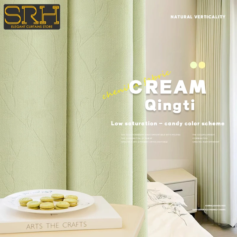 Light Luxury Modern Chenille Cream Green Simple Jacquard Curtains Bedroom Living Room Blackout Thicken Cloth Custom Set Tulle
Light Luxury Modern Chenille Cream Green Simple Jacquard Curtains Bedroom Living Room Blackout Thicken Cloth Custom Set Tulle