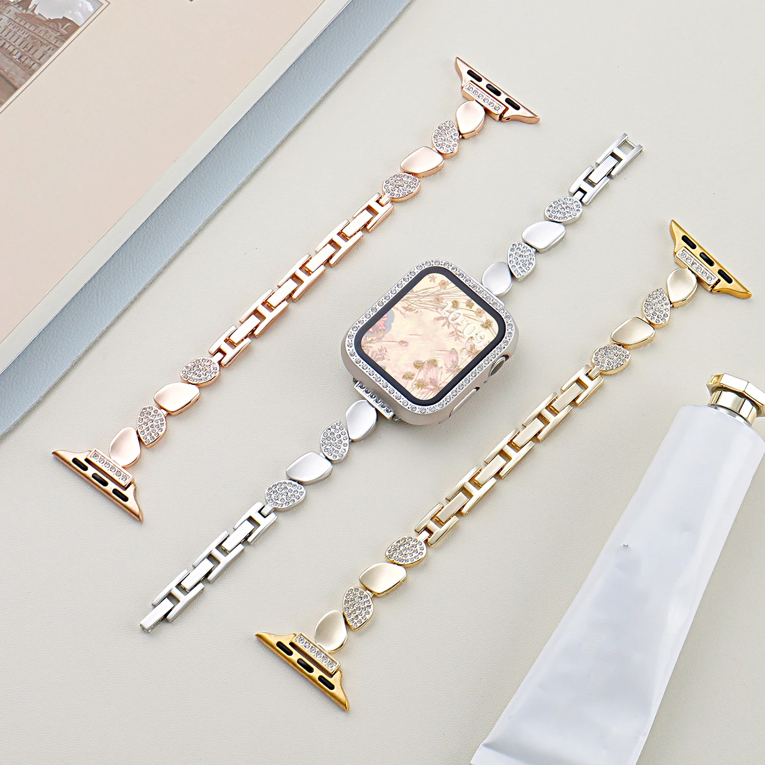 Elliptical full diamond metal strap for Apple Watch 49/46/45/44-38mm light luxury niche strap for iwatch S11/10/9/8/7-1
Elliptical full diamond metal strap for Apple Watch 49/46/45/44-38mm light luxury niche strap for iwatch S11/10/9/8/7-1