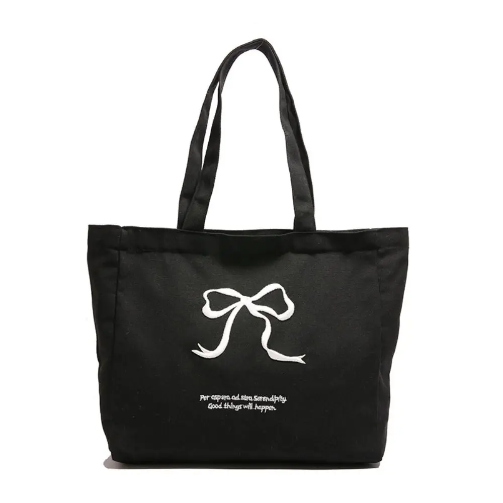 Fashion Balletcore Bow Shoulder Bag Solid Color Zipper Embroidery Bow Tote Bag Large Capacity Y2k Canvas Handbag Daily
Fashion Balletcore Bow Shoulder Bag Solid Color Zipper Embroidery Bow Tote Bag Large Capacity Y2k Canvas Handbag Daily