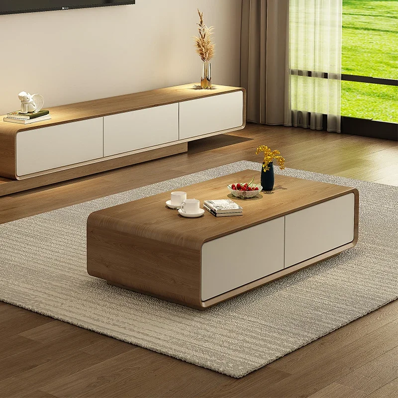 Nordic coffee table TV cabinet combination modern simple living room furniture complete storage small apartment rounded corner
Nordic coffee table TV cabinet combination modern simple living room furniture complete storage small apartment rounded corner