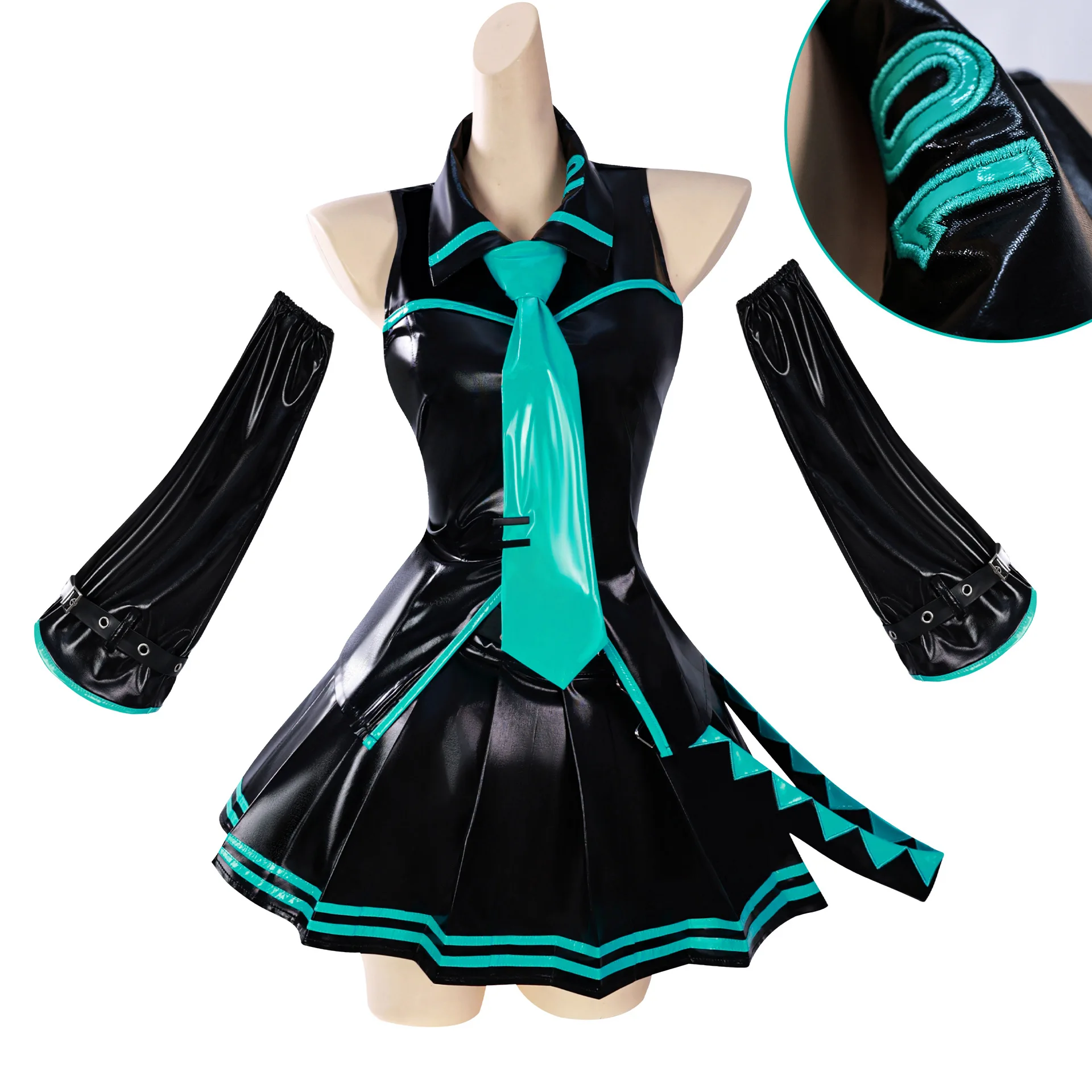 Miku Cosplay Costume Anime Black Patent Dresses Miku 16th Role Play Uniform Halloween Carnival Dressing For Women Girls
Miku Cosplay Costume Anime Black Patent Dresses Miku 16th Role Play Uniform Halloween Carnival Dressing For Women Girls