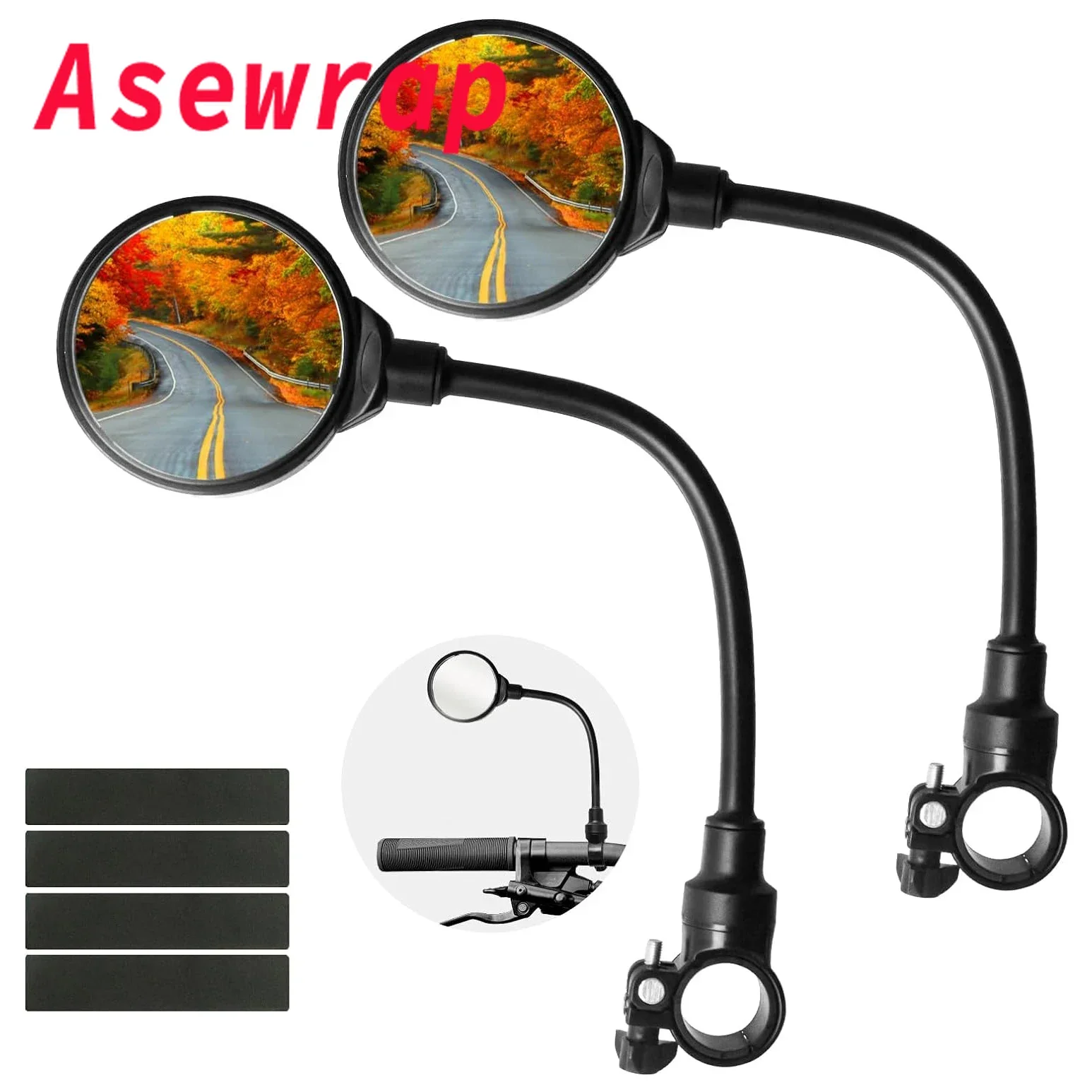 Bicycle Rearview Handlebar Mirrors 360 Rotatable for Mountain Road Bike Motorcycle Bendable Hose Adjustable Rearview Mirror
Bicycle Rearview Handlebar Mirrors 360 Rotatable for Mountain Road Bike Motorcycle Bendable Hose Adjustable Rearview Mirror