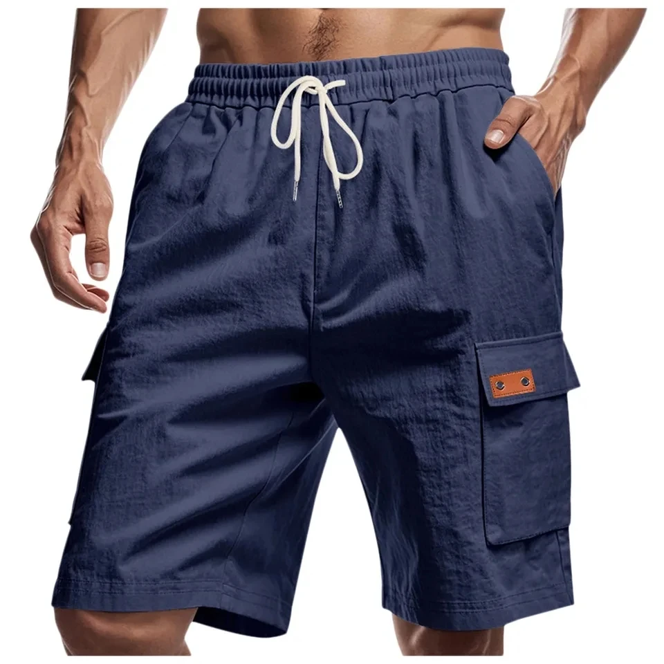 2026 Summer Cotton Linen Shorts For Men Jogging Casual Shorts Multi-Pocket Cargo Pants Drawstring Elastic Waist Short Trousers
2026 Summer Cotton Linen Shorts For Men Jogging Casual Shorts Multi-Pocket Cargo Pants Drawstring Elastic Waist Short Trousers