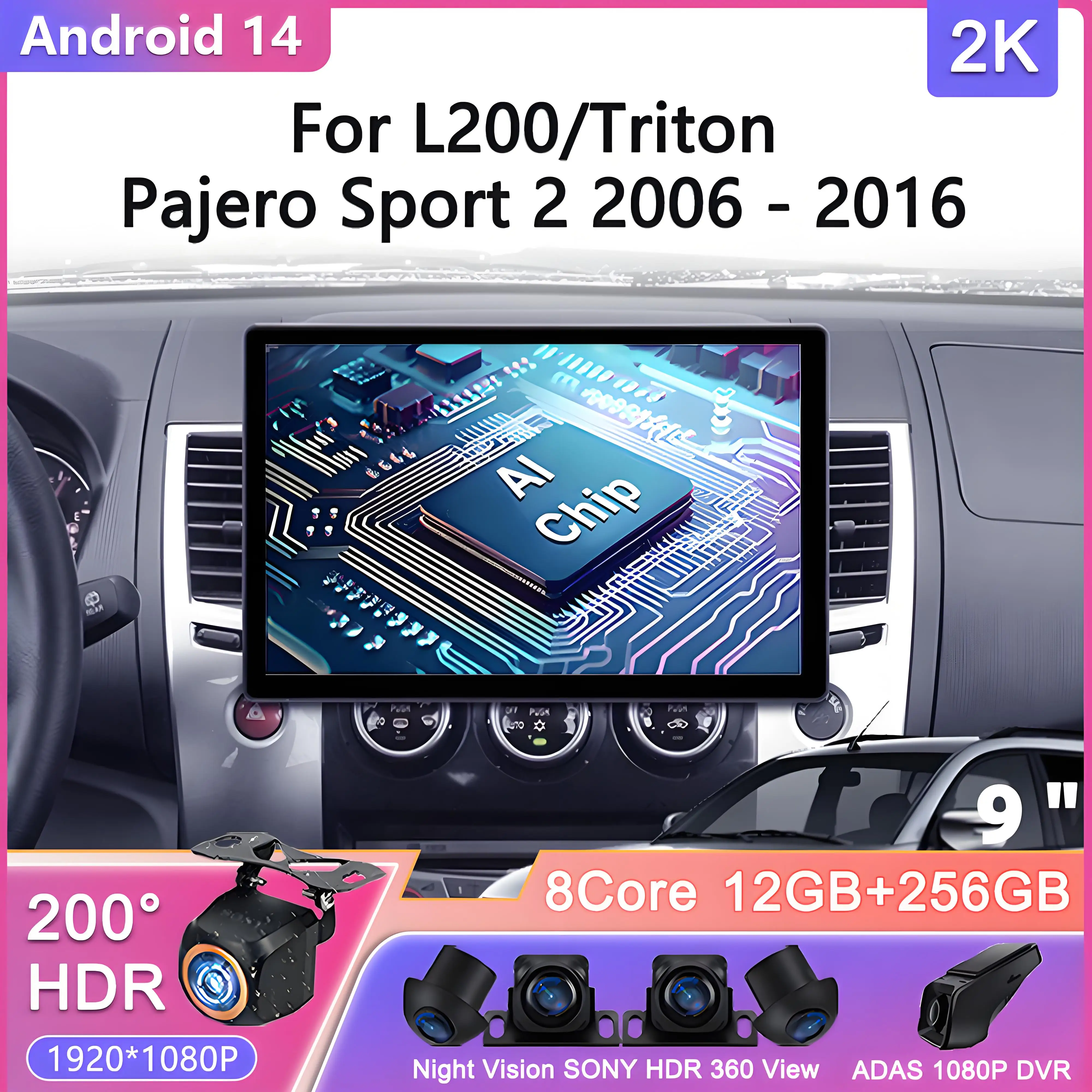 Android 14 For Mitsubishi Pajero Sport 2 L200 4 Triton 2006 - 2016 Car Radio Stereo Audio GPS Player Carplay Auto Screen Car GPS
Android 14 For Mitsubishi Pajero Sport 2 L200 4 Triton 2006 - 2016 Car Radio Stereo Audio GPS Player Carplay Auto Screen Car GPS