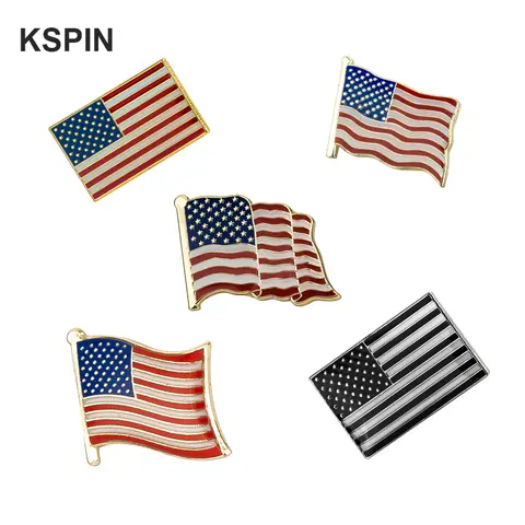 300pcs a lot U.S.A. flag lapel pin badge pin 300pcs a lot Brooch Icons KS-0121