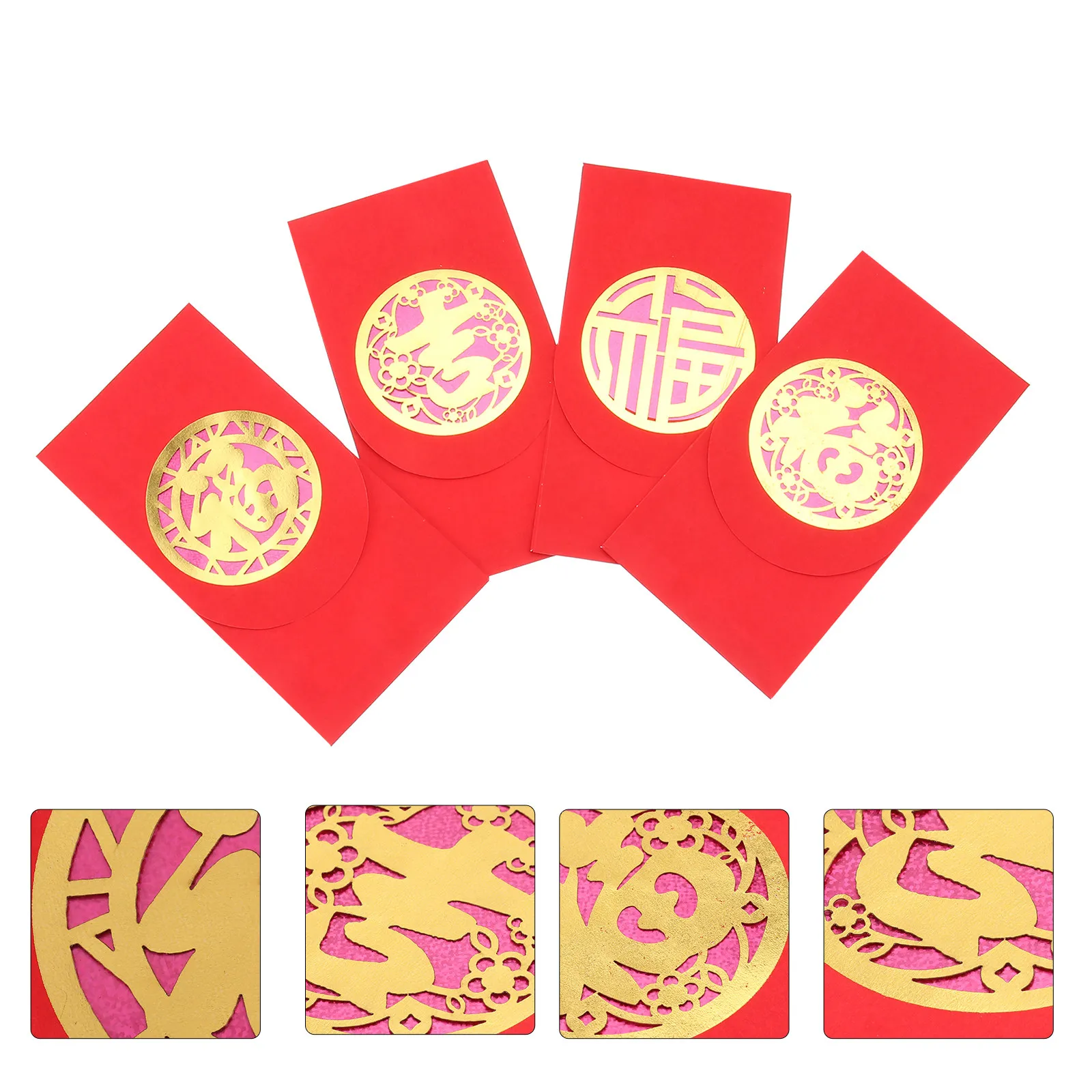 4Pcs Red Packet Ox Year New Year Red Envelopes Decorative Festival Money Bag Party Gift Hot Stamping Blessing Packet
4Pcs Red Packet Ox Year New Year Red Envelopes Decorative Festival Money Bag Party Gift Hot Stamping Blessing Packet