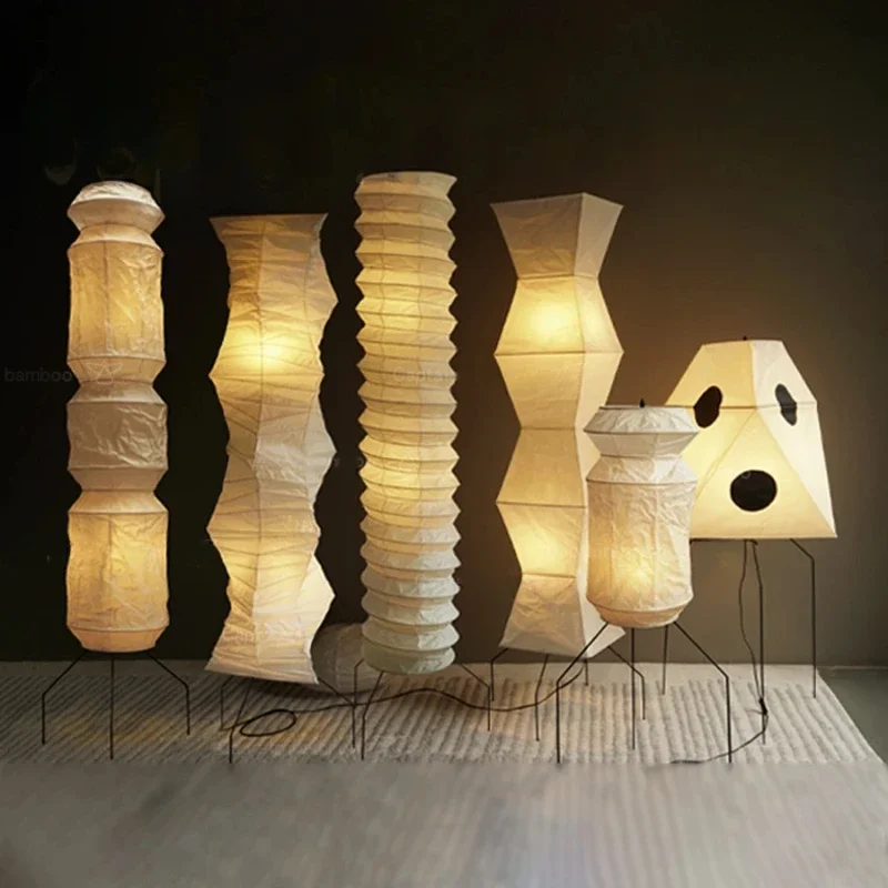 Japanese Wabi-sabi Akari Floor Lamp Noguchi Yong Floor Light Living Room Bedroom Hotel Villa Cafe Rice Paper LED Standing Lamp
Japanese Wabi-sabi Akari Floor Lamp Noguchi Yong Floor Light Living Room Bedroom Hotel Villa Cafe Rice Paper LED Standing Lamp