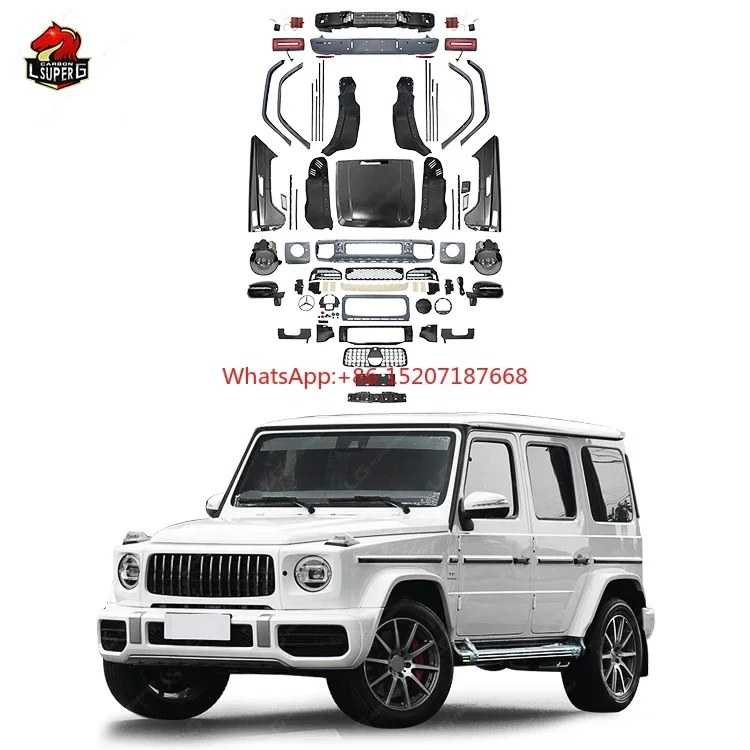 Car Bumpers W463 upgraded to w464 Hood Fender Headlight taillight for Bemz AMG body kit
Car Bumpers W463 upgraded to w464 Hood Fender Headlight taillight for Bemz AMG body kit