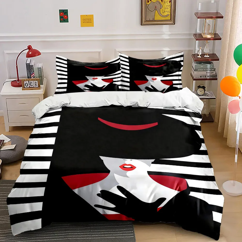 Fashionable Lady Decor Set Soft Comfortable Duvet Cover Bedding Set Included 1*Duvet Cover & 2*Pillowcases, gift
Fashionable Lady Decor Set Soft Comfortable Duvet Cover Bedding Set Included 1*Duvet Cover & 2*Pillowcases, gift