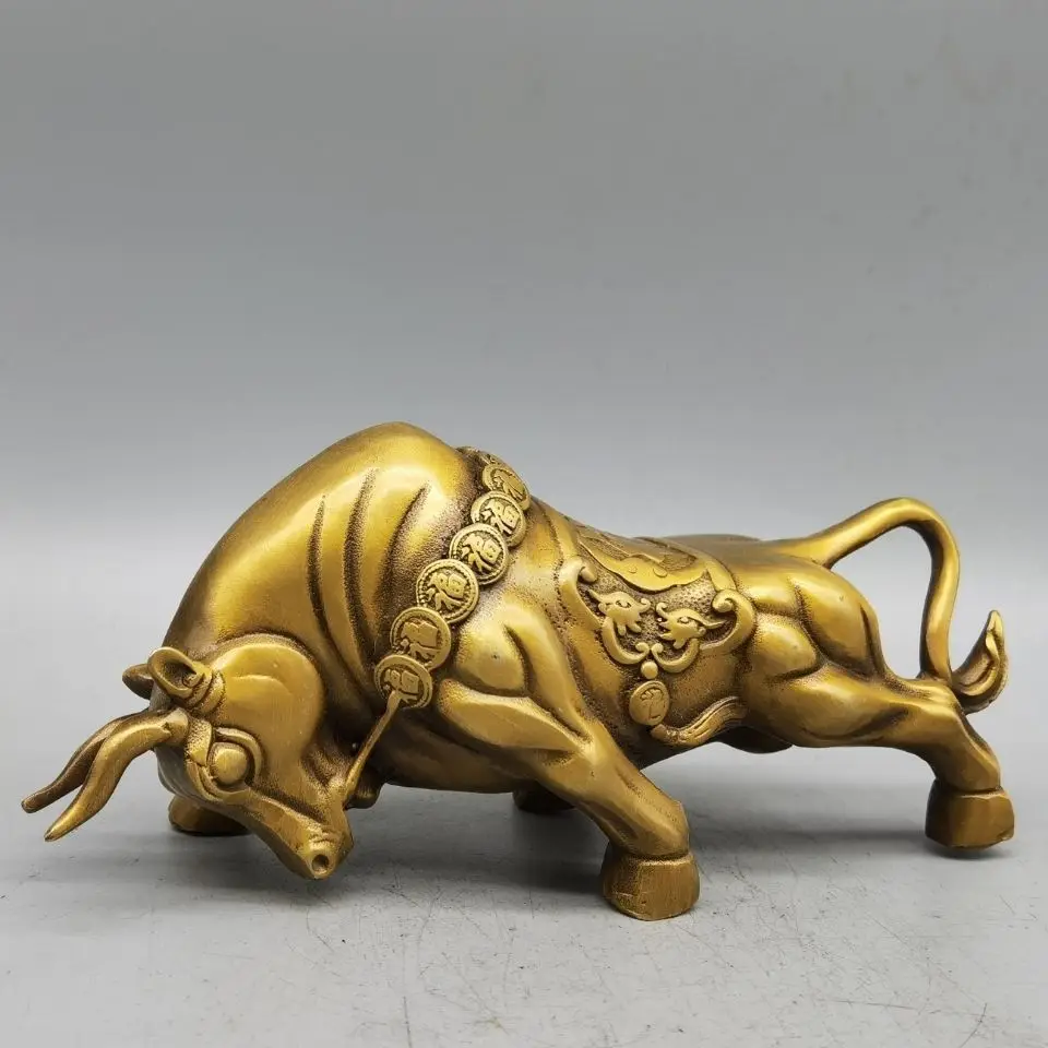 Copper Lucky money cow Statue bullfighting bull Statue Office Home Decor Gift for Desk Ornament
Copper Lucky money cow Statue bullfighting bull Statue Office Home Decor Gift for Desk Ornament