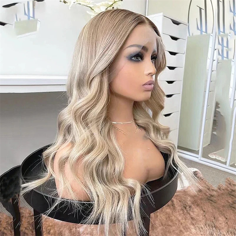 Ombre Ash Blonde HD Lace Wig Мягкий синтетический парик с темными корнями Высокотемное волокно Волнистый кружевной фронтальный парик Высокое качество Как настоящий парик
Ombre Ash Blonde HD Lace Wig Мягкий синтетический парик с темными корнями Высокотемное волокно Волнистый кружевной фронтальный парик Высокое качество Как настоящий парик