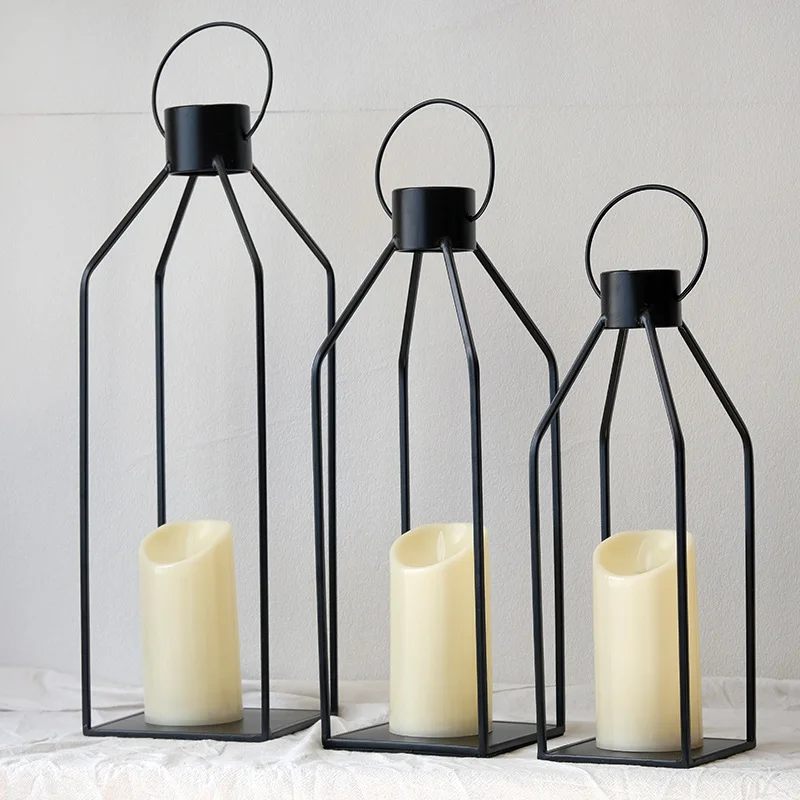 Cross-border hot sale black three-piece portable candle holder simple wrought iron garden floor-to-ceiling wind lamp
Cross-border hot sale black three-piece portable candle holder simple wrought iron garden floor-to-ceiling wind lamp