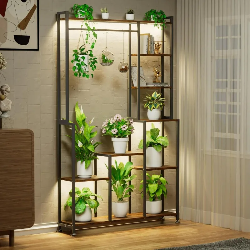 Plant Stand Indoor with Grow Light - 71 Inches Tall Plant Shelf, 8 Tiered Large Metal Plant Stand, Square Flower Stand Display
Plant Stand Indoor with Grow Light - 71 Inches Tall Plant Shelf, 8 Tiered Large Metal Plant Stand, Square Flower Stand Display