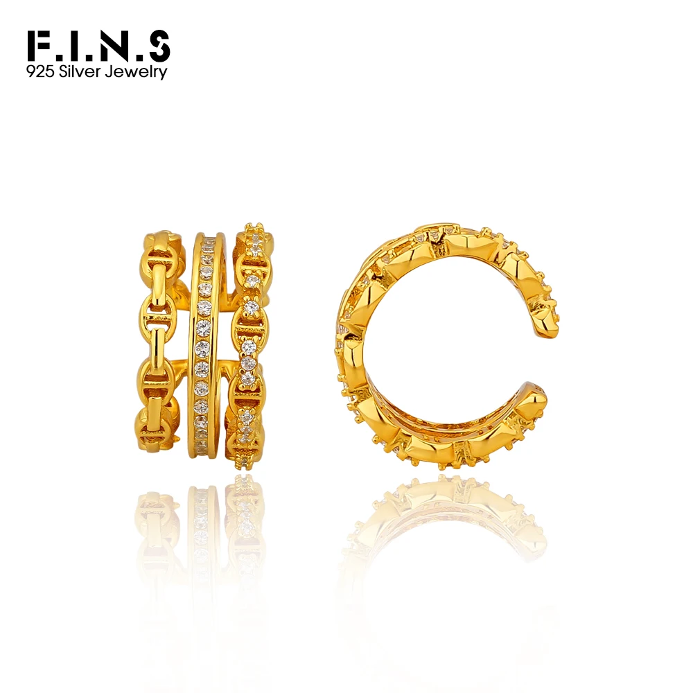 F.I.N.S 1 шт. минималистичные серьги-клипсы из стерлингового серебра S925, полые геометрические серьги-клипсы, трехслойные циркониевые широкие серьги-каффы, ювелирные изделия
F.I.N.S 1 шт. минималистичные серьги-клипсы из стерлингового серебра S925, полые геометрические серьги-клипсы, трехслойные циркониевые широкие серьги-каффы, ювелирные изделия