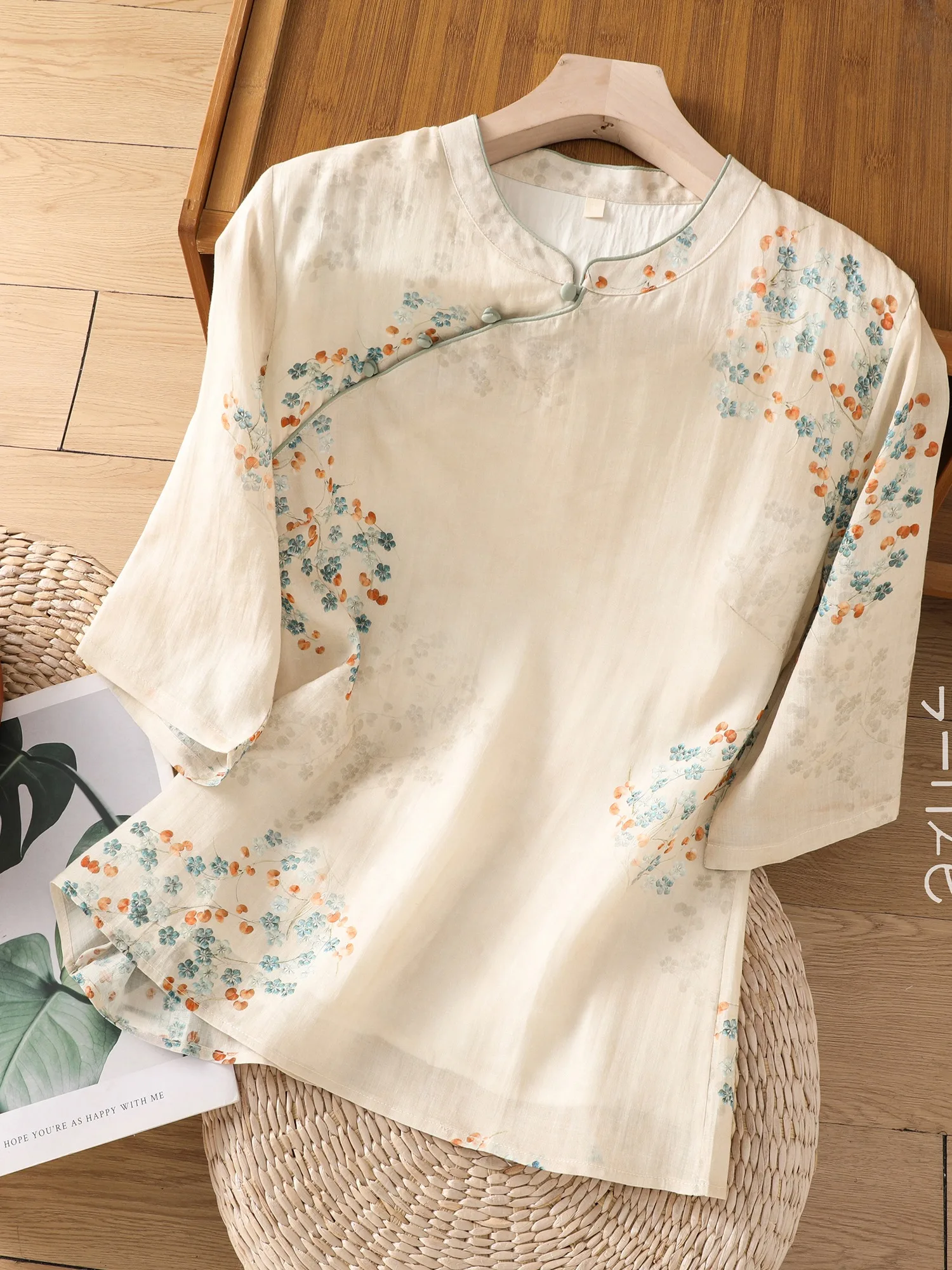 Summer New Style Women's Cotton Linen Shirt Chinese Traditional Top Floral Print Asymmetrical Slanting Collar Tea C...
Summer New Style Women's Cotton Linen Shirt Chinese Traditional Top Floral Print Asymmetrical Slanting Collar Tea C...