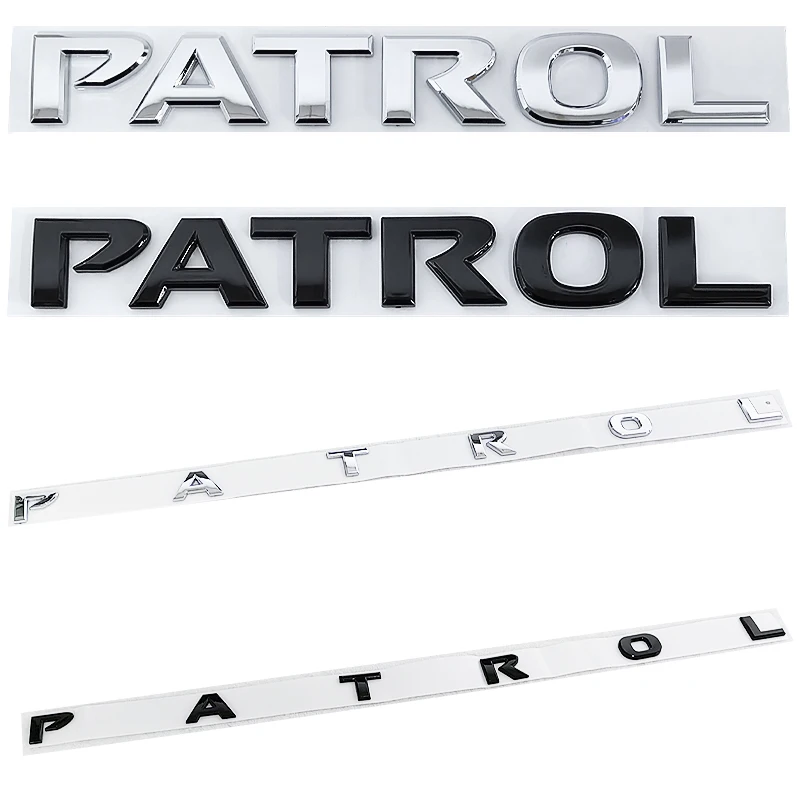 1pcs 3D PATROL ABS Car Front Letter logo sticker Rear Bumper tail door trunk sticker car rear Emblem sticker styling Accessories
1pcs 3D PATROL ABS Car Front Letter logo sticker Rear Bumper tail door trunk sticker car rear Emblem sticker styling Accessories