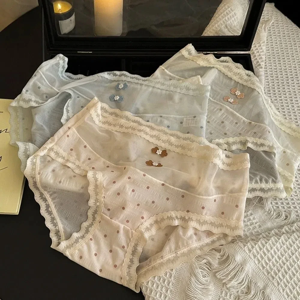 Fashion Mid Waist Lace Mesh Panties Dot Comfortable Sweet Ruffle Briefs Lingerie Transparent Thin Underwear Women Women
Fashion Mid Waist Lace Mesh Panties Dot Comfortable Sweet Ruffle Briefs Lingerie Transparent Thin Underwear Women Women