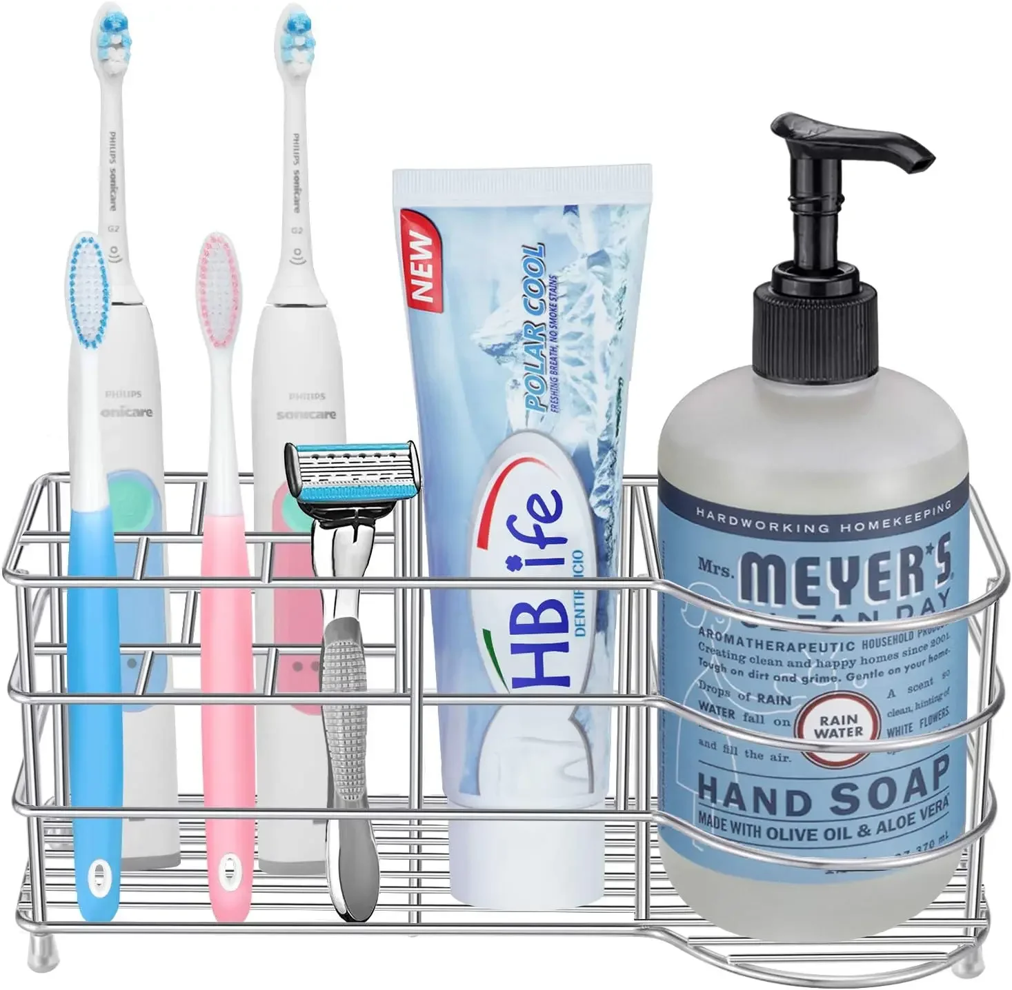 Toothbrush Holder, Large Stainless Steel Bathroom Decor, Electric Toothbrush Holder for Bathroom, Counter Organizer for Spaces
Toothbrush Holder, Large Stainless Steel Bathroom Decor, Electric Toothbrush Holder for Bathroom, Counter Organizer for Spaces