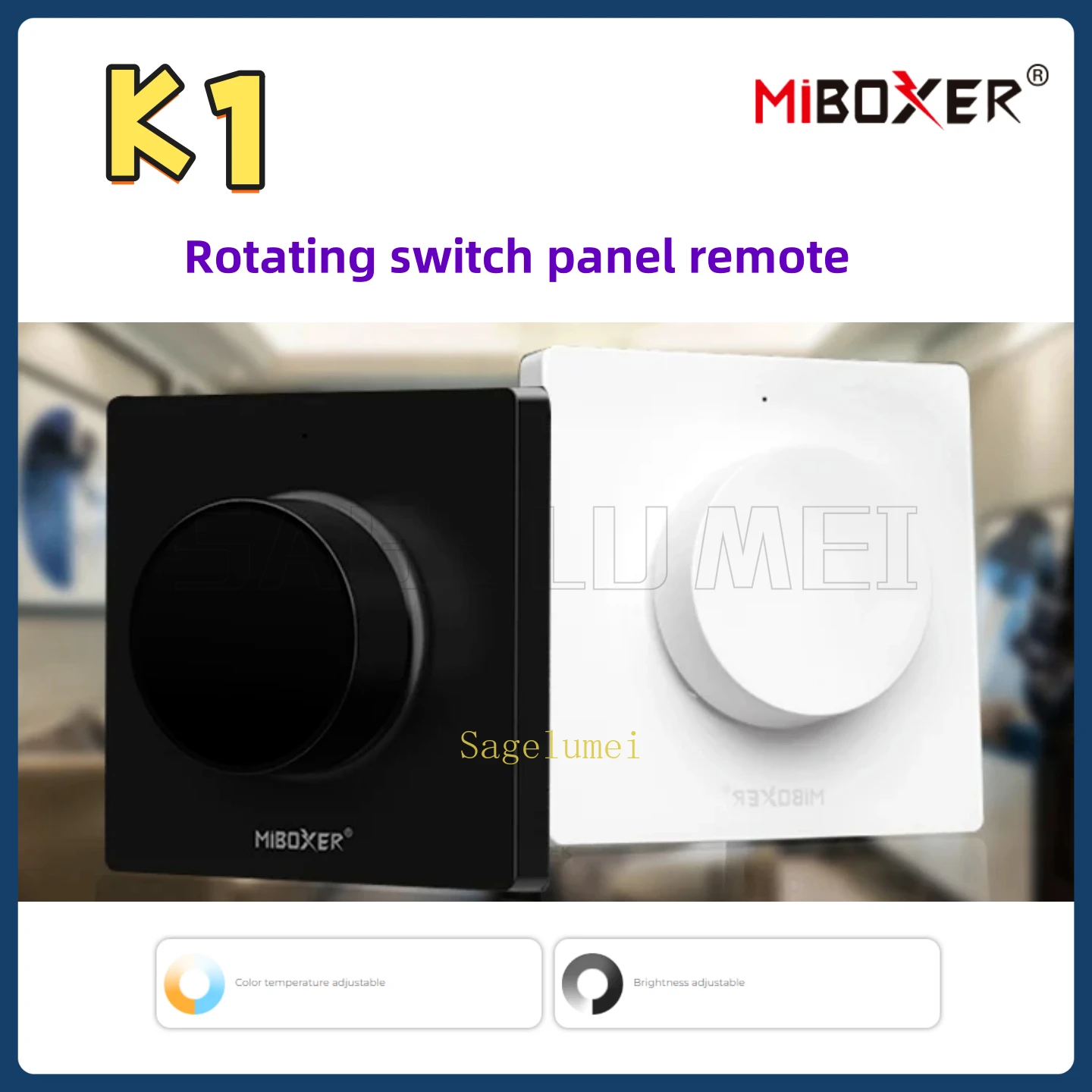 K1 Miboxer 2.4GHZ Rotating Panel Remote Switch Wireless Dimmable Brightness Color Temperature For Light Fixtures Controllers
K1 Miboxer 2.4GHZ Rotating Panel Remote Switch Wireless Dimmable Brightness Color Temperature For Light Fixtures Controllers
