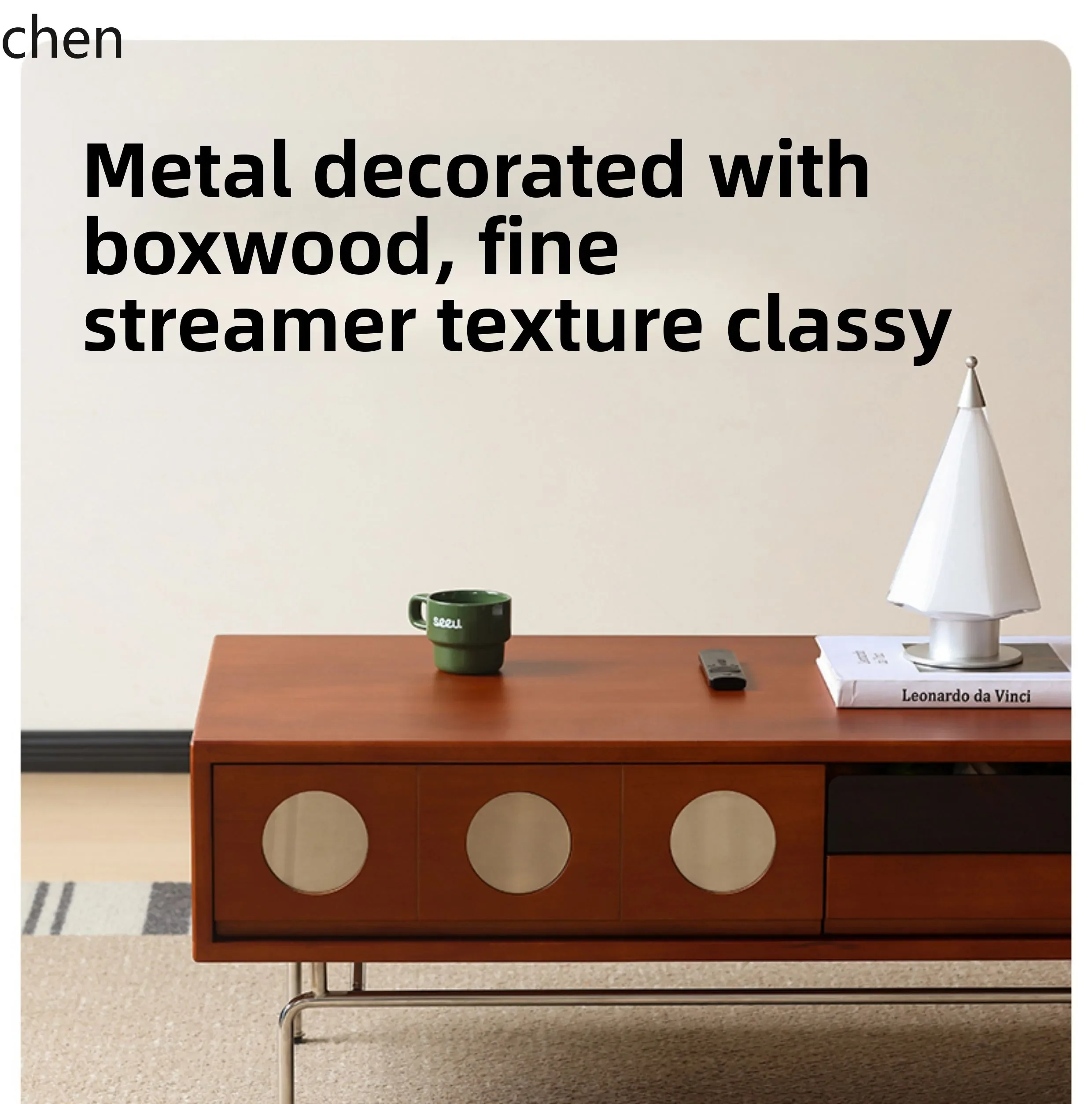 H5.26 retro solid wood coffee table small apartment living room simple stainless steel medieval tea table
H5.26 retro solid wood coffee table small apartment living room simple stainless steel medieval tea table