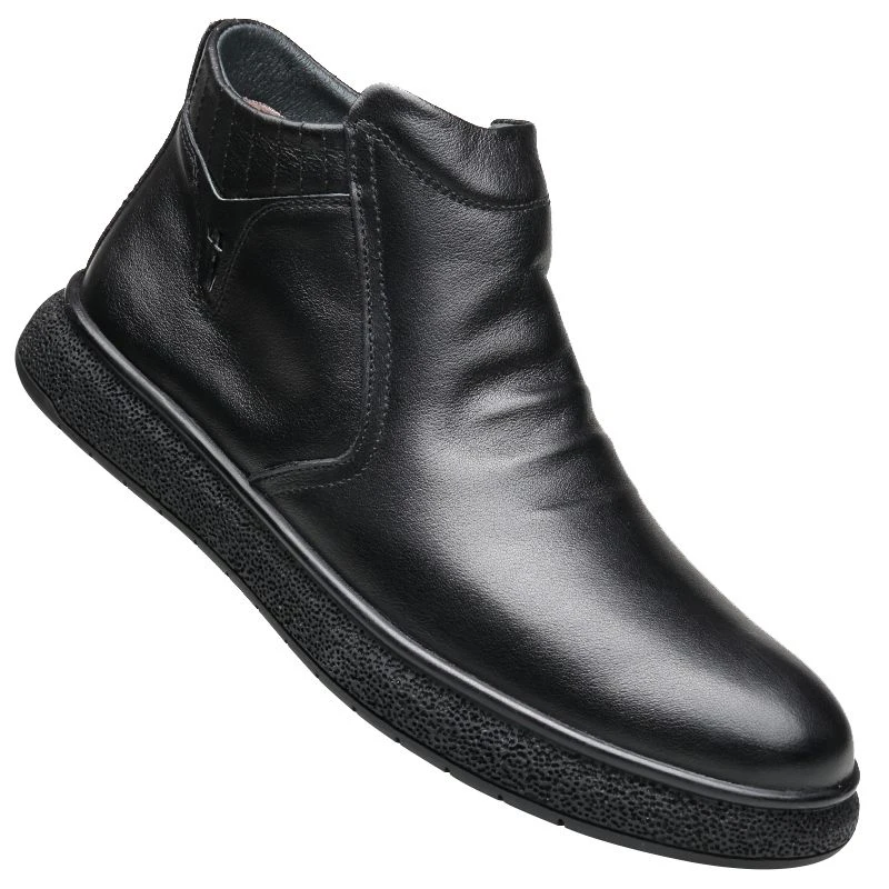 High Top Leather Shoes Men Plush Wool Side Zipper Business Office Lazy Loafers Korean Flat Board Snow Boots Thick Short Fleece
High Top Leather Shoes Men Plush Wool Side Zipper Business Office Lazy Loafers Korean Flat Board Snow Boots Thick Short Fleece