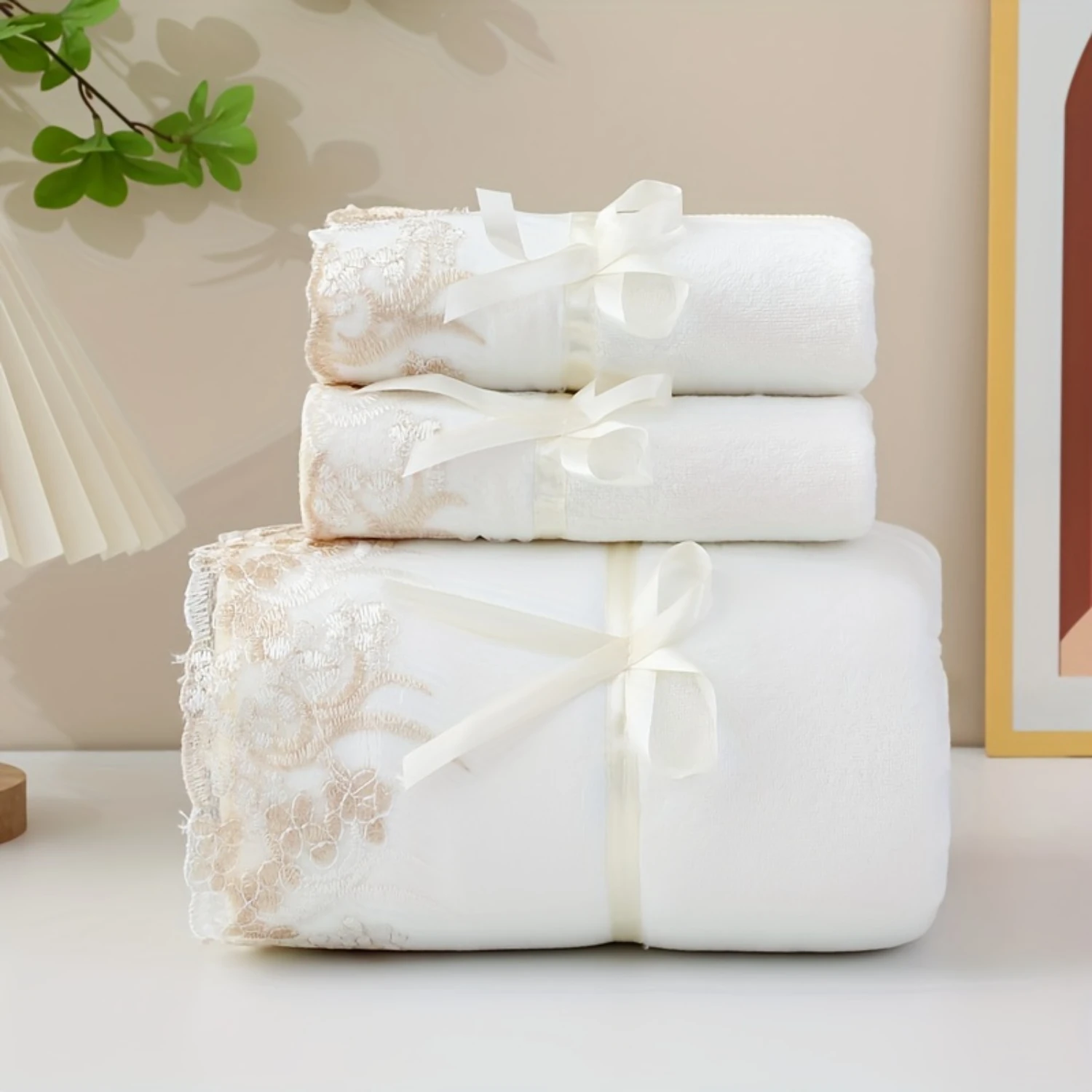 3pcs Lace Embroidery Towel Set, Microfiber Towel, 2 Soft , 1 , Absorbent Towels For , Supplies
3pcs Lace Embroidery Towel Set, Microfiber Towel, 2 Soft , 1 , Absorbent Towels For , Supplies