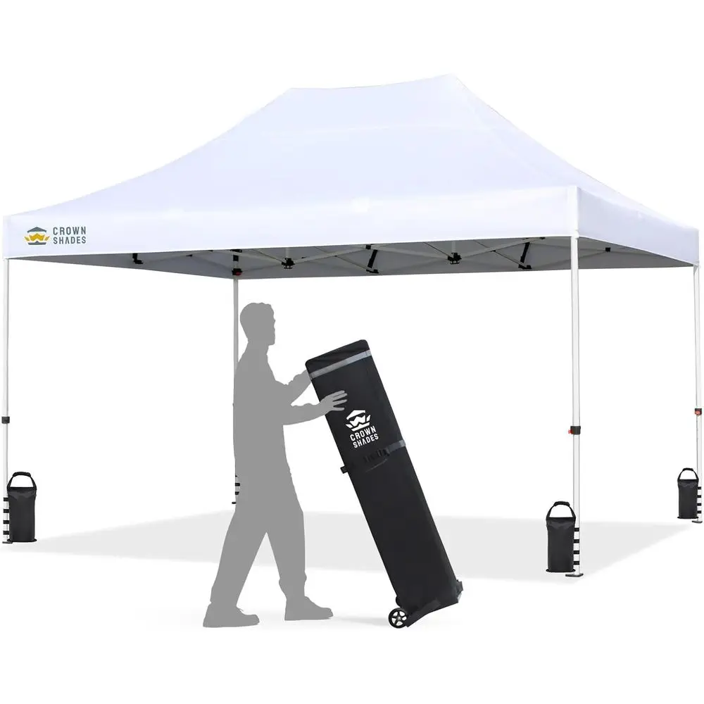 Heavy-Duty 10x15 Pop Up Tent with Reinforced Frame, 8 Stakes, 4 Sandbags, 4 Ropes, Ideal for Outdoor Events and Parties, White
Heavy-Duty 10x15 Pop Up Tent with Reinforced Frame, 8 Stakes, 4 Sandbags, 4 Ropes, Ideal for Outdoor Events and Parties, White