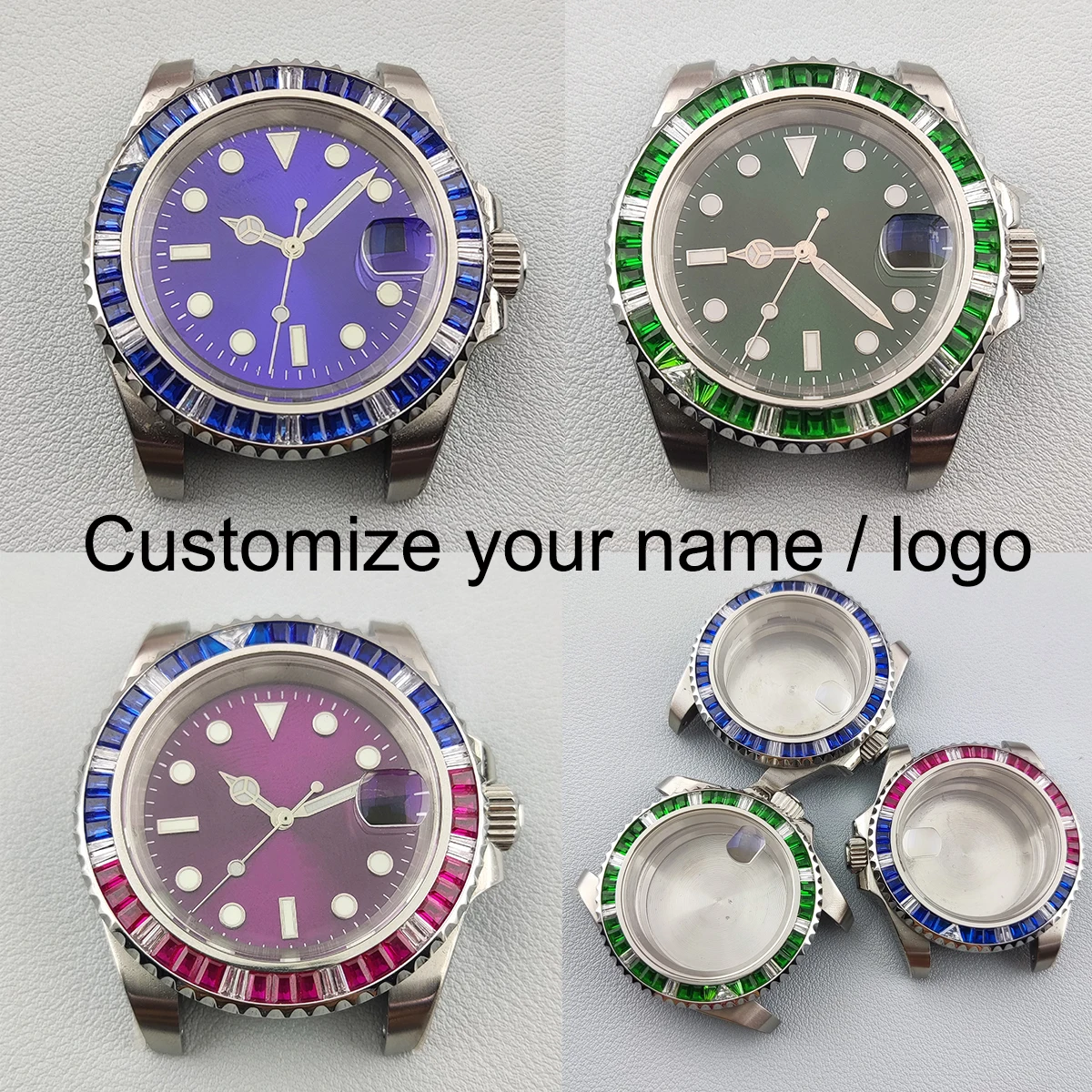 NH35 Case 40.5mm Diamond Case Sapphire Glass Case Fits NH35 NH36 Movement Watch Accessories Stainless Steel Case Parts
NH35 Case 40.5mm Diamond Case Sapphire Glass Case Fits NH35 NH36 Movement Watch Accessories Stainless Steel Case Parts