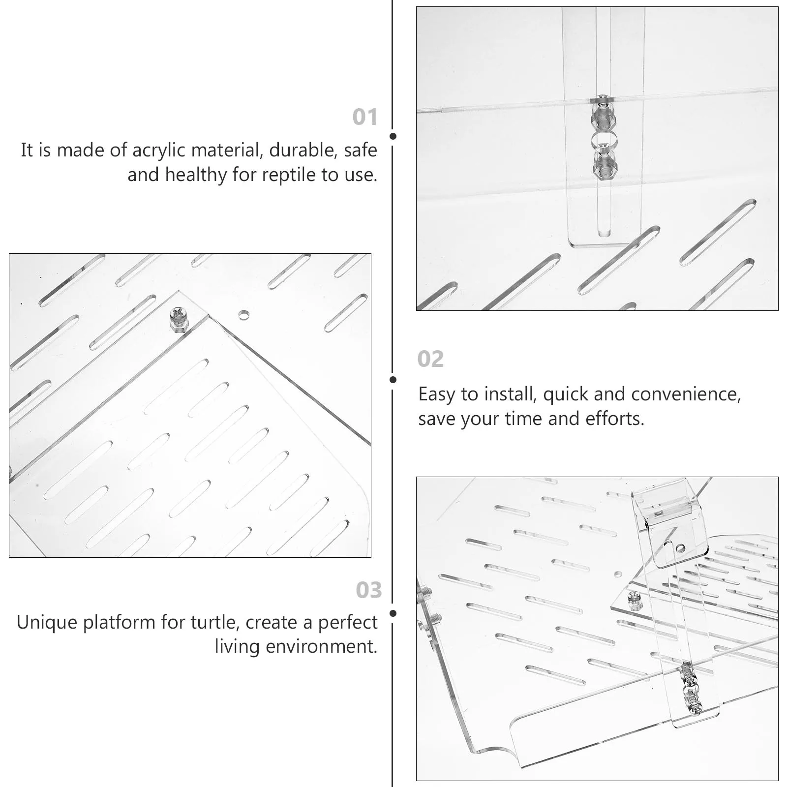 Turtle Basking Platform Acrylic Hanging Type For Reptile Habitat Easy Install Breeding Resting Terrace For Turtle Tank Pet
Turtle Basking Platform Acrylic Hanging Type For Reptile Habitat Easy Install Breeding Resting Terrace For Turtle Tank Pet
