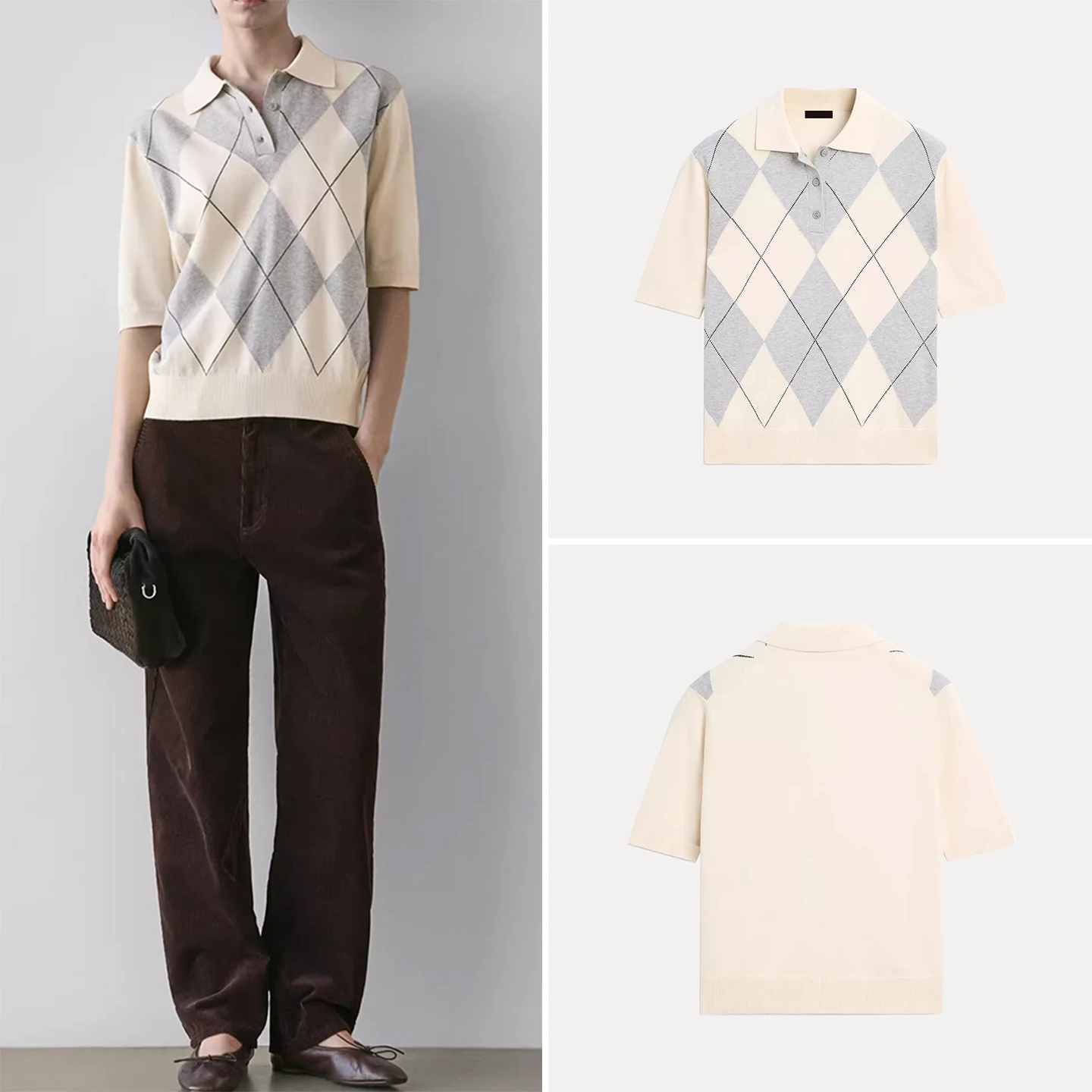 Women's Knitted ort Sve irt Retro Diamond Pattern Spring 2026 Commute Sle Loose Fit Regular Length
Women's Knitted ort Sve irt Retro Diamond Pattern Spring 2026 Commute Sle Loose Fit Regular Length