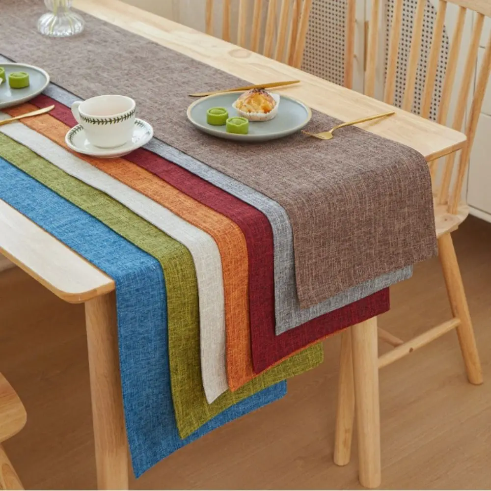 Multi Size Linen Table Runner Rectangular Thicker Table Cover 160CM Solid color Tablecloth Table Decoration
Multi Size Linen Table Runner Rectangular Thicker Table Cover 160CM Solid color Tablecloth Table Decoration