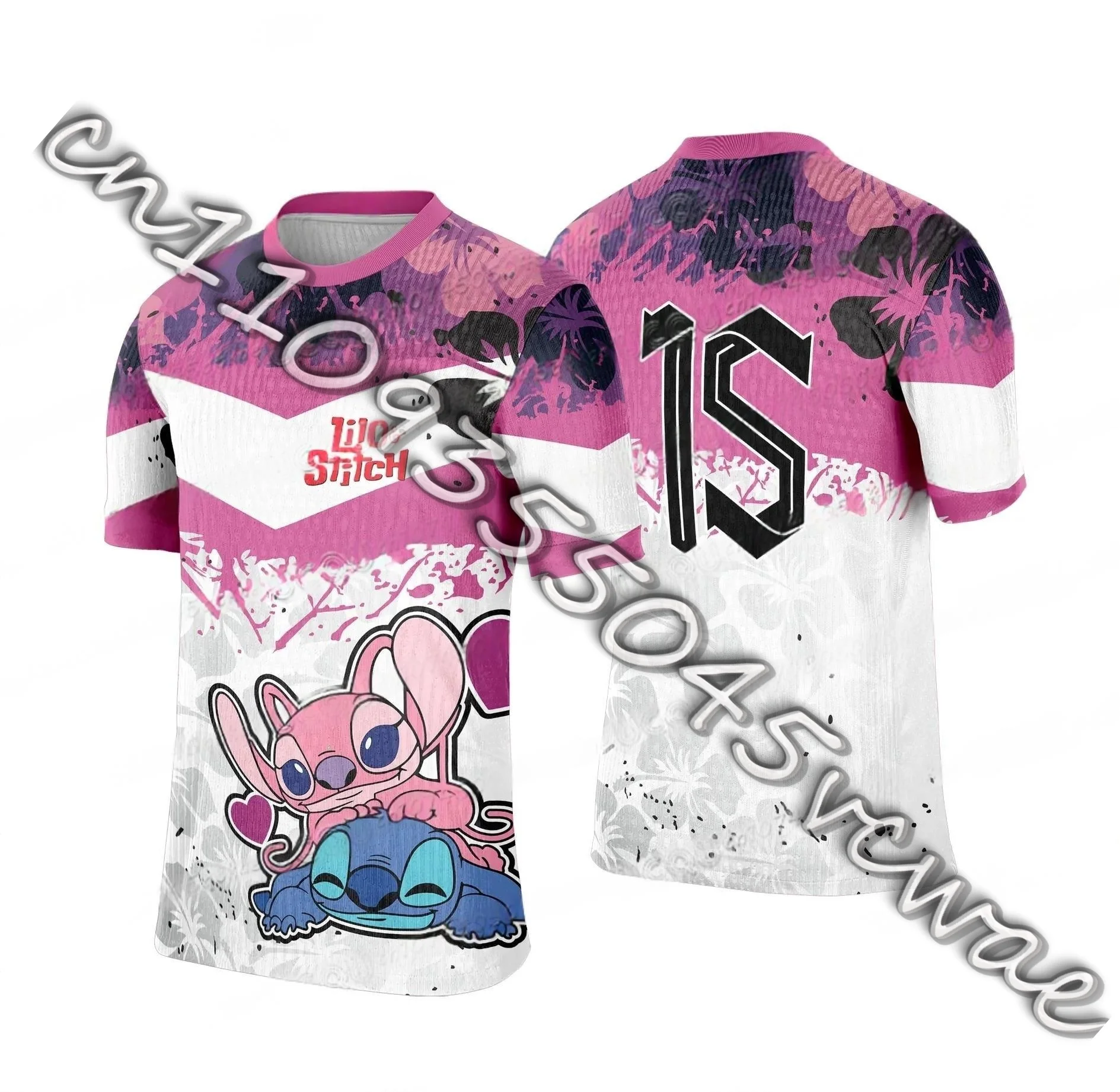 2026 Disney Stitch Женская футболка с коротким рукавом и 3D-принтом, круглый вырез, летняя, больших размеров, футбольная форма, повседневная, мужская
2026 Disney Stitch Женская футболка с коротким рукавом и 3D-принтом, круглый вырез, летняя, больших размеров, футбольная форма, повседневная, мужская