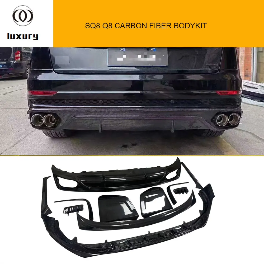 Обвес из углеродного волокна в стиле ABT для Audi Q8 Sline и SQ8, передний бампер, разделитель для подбородка, задний диффузор, спойлер на крыло
Обвес из углеродного волокна в стиле ABT для Audi Q8 Sline и SQ8, передний бампер, разделитель для подбородка, задний диффузор, спойлер на крыло