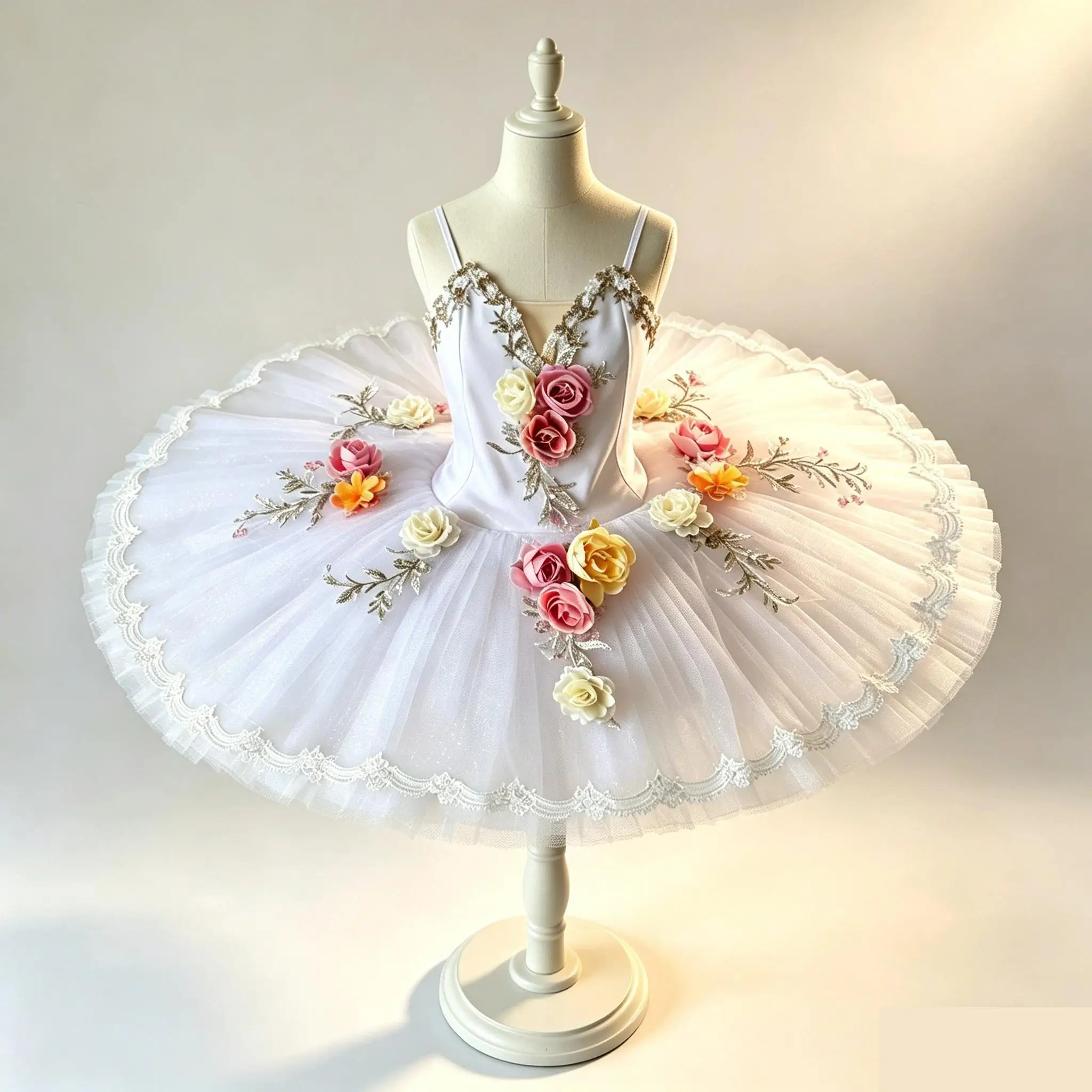 Girls White Floral Embroidered Ballet Tutu Dress Kids 3d Flower Ballerina Performance Costume Children Dance Party Dress
Girls White Floral Embroidered Ballet Tutu Dress Kids 3d Flower Ballerina Performance Costume Children Dance Party Dress