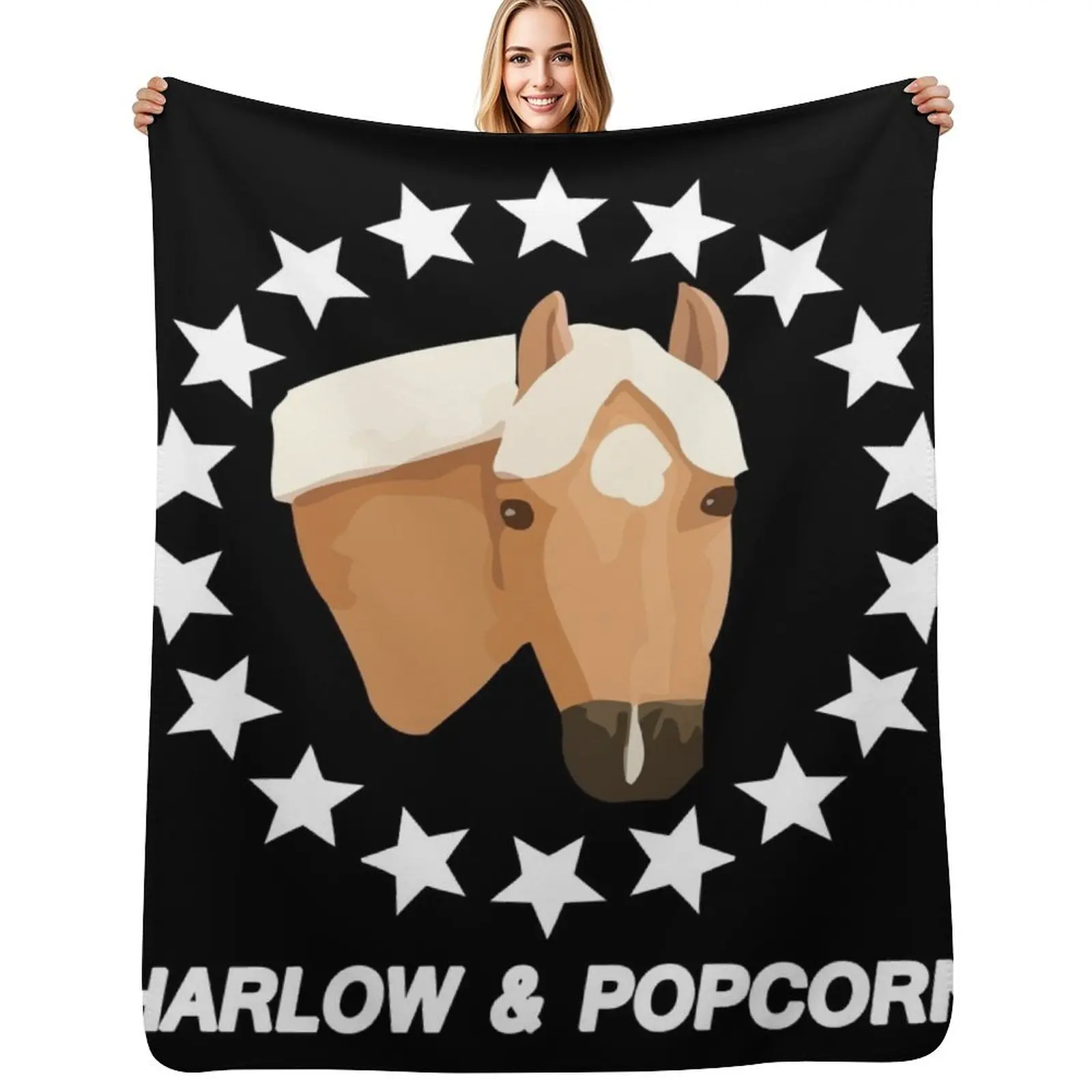Harlow And Popcorn Merch Popcorn The Pony Throw Blanket Thin Soft Blanket for Summer Night Sleeping
Harlow And Popcorn Merch Popcorn The Pony Throw Blanket Thin Soft Blanket for Summer Night Sleeping