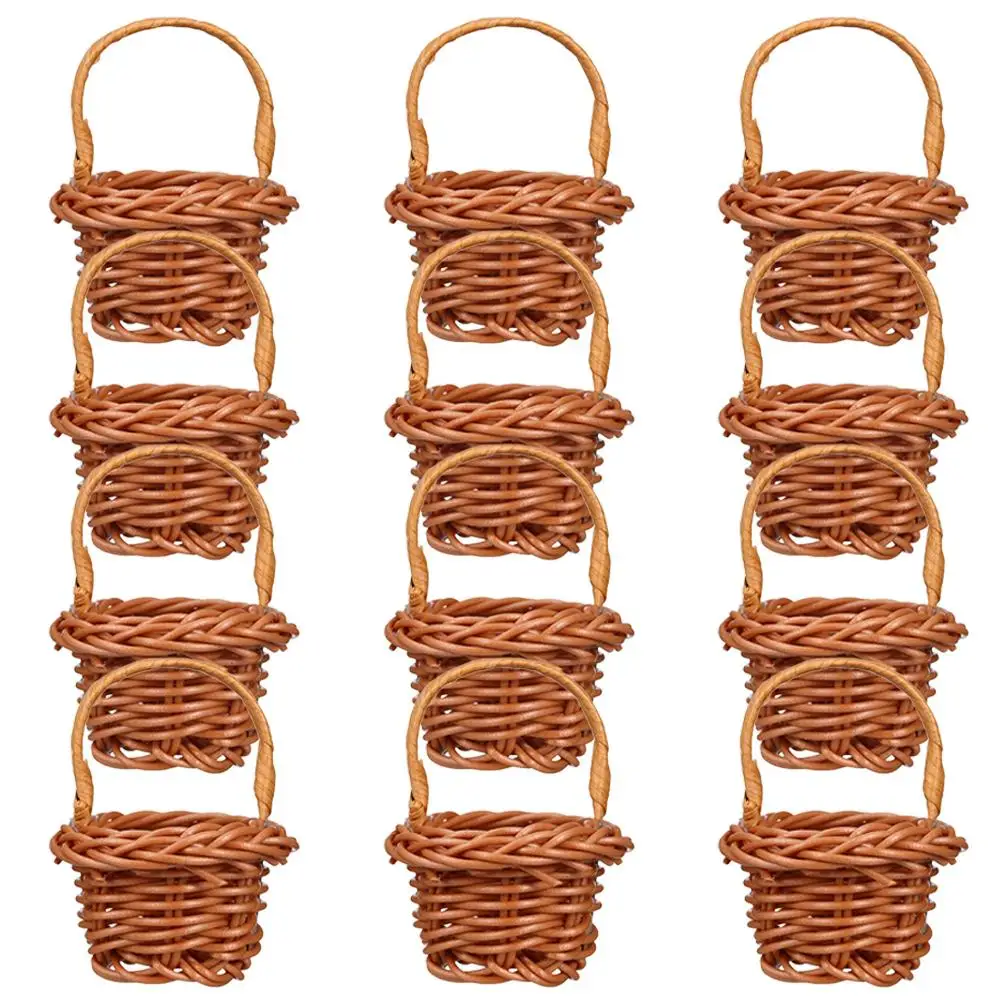 12 Pcs Mini Woven Flower Basket Coffee Color Rustic Design Farmhouse Wedding Decor House Storage Baskets Picnic Small Set
12 Pcs Mini Woven Flower Basket Coffee Color Rustic Design Farmhouse Wedding Decor House Storage Baskets Picnic Small Set