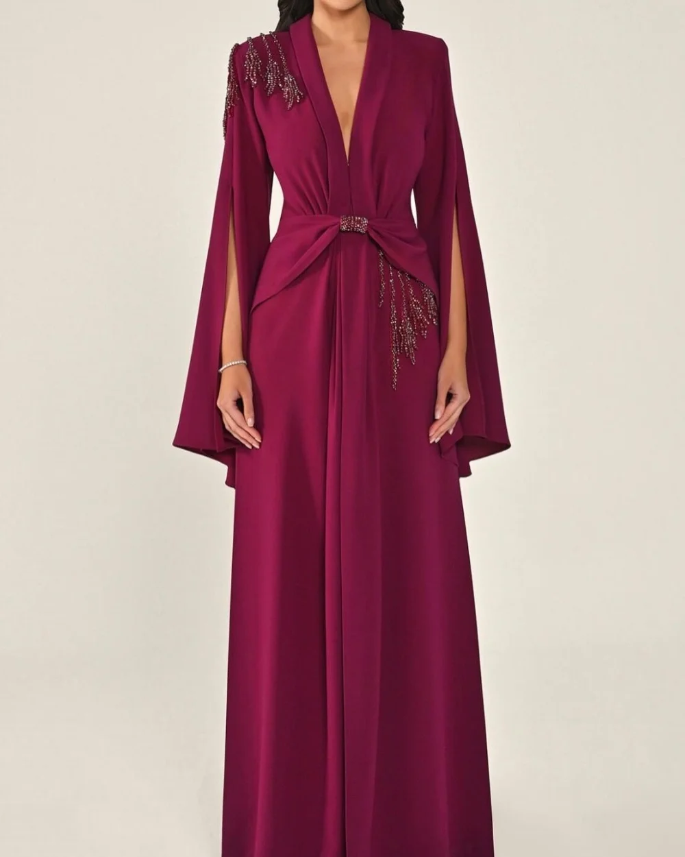 Customized Modest Fashion Jersey Pleat Rhinestone A-line V-neck Long Dresses Evening Dresses Exquisite Sizes Available Formal
Customized Modest Fashion Jersey Pleat Rhinestone A-line V-neck Long Dresses Evening Dresses Exquisite Sizes Available Formal