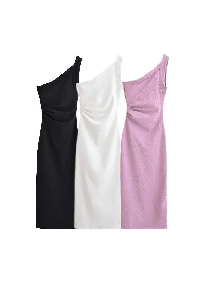 PB&ZA Women's One - shoulder Slim - fit Ruched Midi Dress for Summer for a Stylish and Sophisticated Look
PB&ZA Women's One - shoulder Slim - fit Ruched Midi Dress for Summer for a Stylish and Sophisticated Look