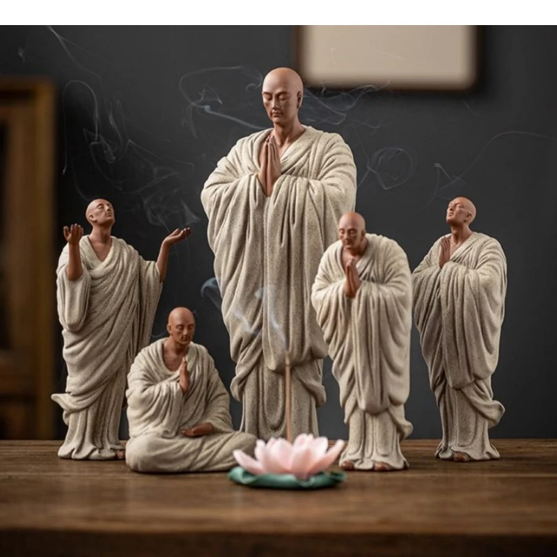 Chinese Ceramic Figure Sculpture Purple Clay Crafts Monk Buddha Buddhism Decorative Figurines Home Decoration Accessories
Chinese Ceramic Figure Sculpture Purple Clay Crafts Monk Buddha Buddhism Decorative Figurines Home Decoration Accessories