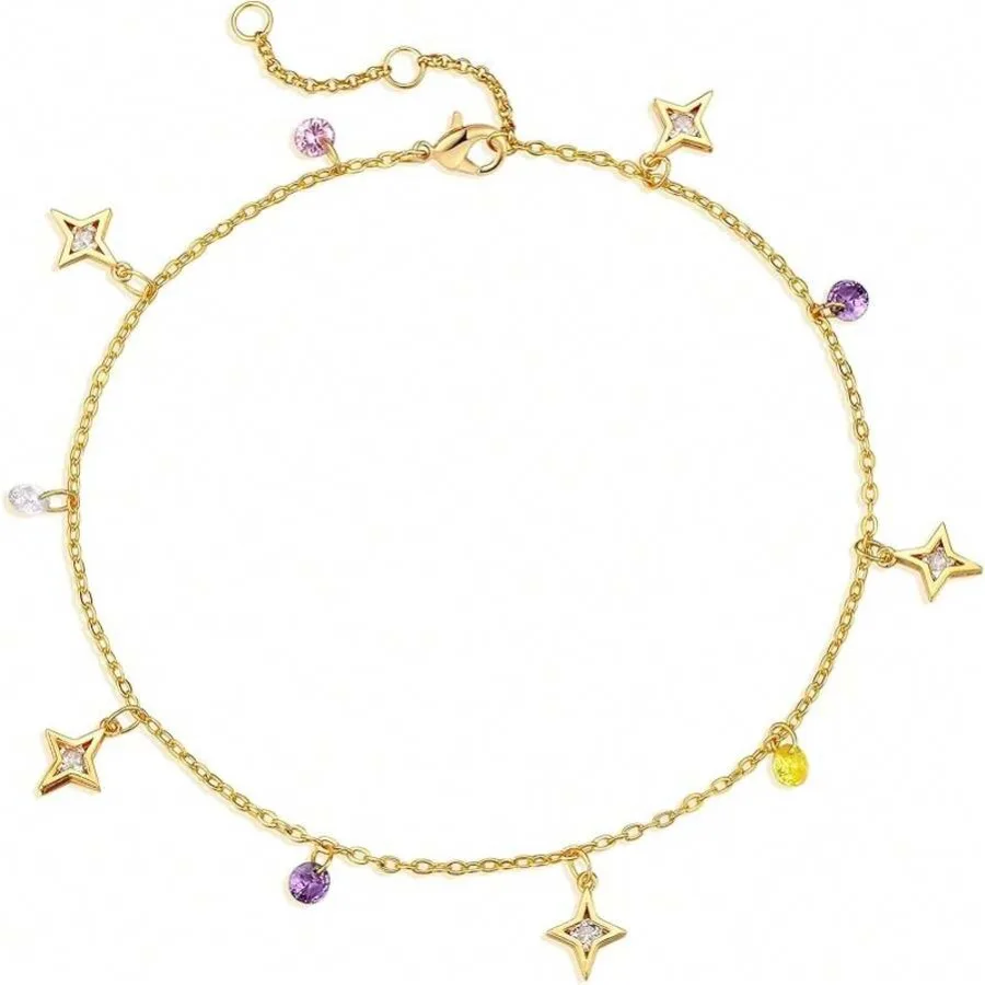 Gold Plated Tiny Bead Anklet With Colorful Tassel For Summer
Gold Plated Tiny Bead Anklet With Colorful Tassel For Summer
