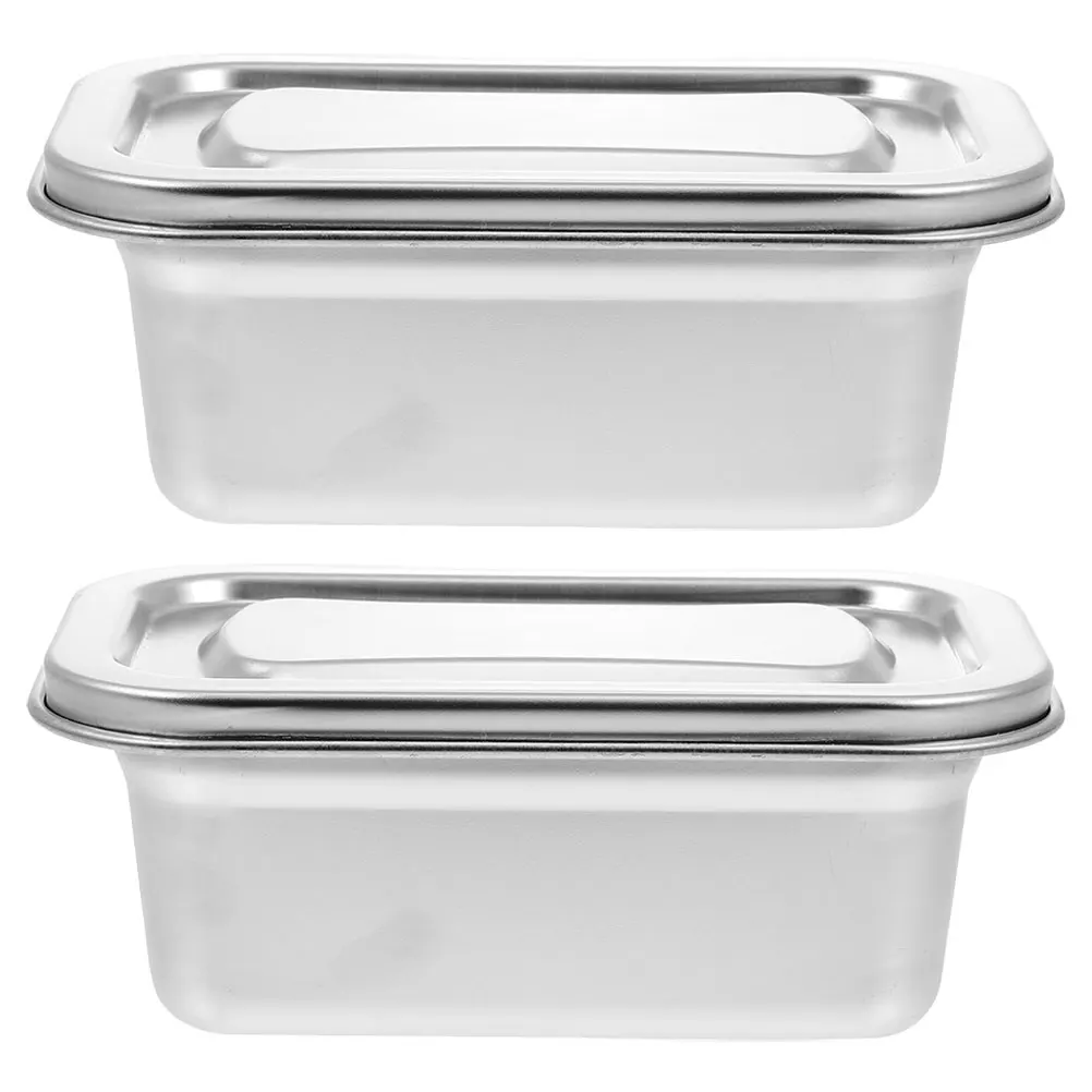 2pcs Stainless Steel Refrigerator Storage Box Set Square Ice Cream Containers Food Sealing Boxes Fresh Keeping Case Fruit
2pcs Stainless Steel Refrigerator Storage Box Set Square Ice Cream Containers Food Sealing Boxes Fresh Keeping Case Fruit