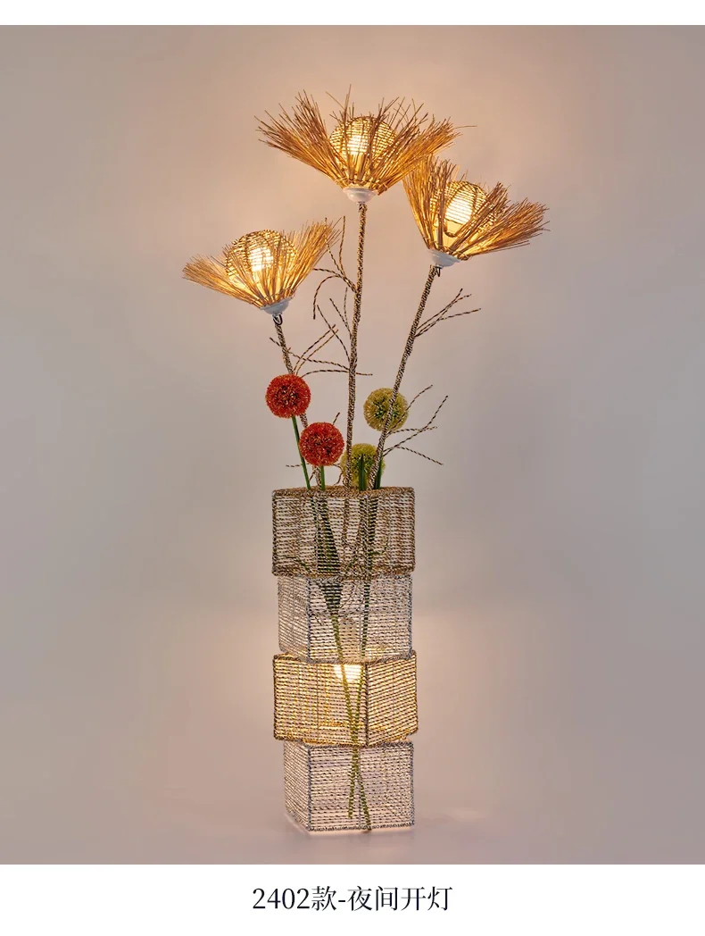 a Japanese-style floor-to-ceiling lighting ornaments, living room vine art about creative homestay atmosphere decoration
a Japanese-style floor-to-ceiling lighting ornaments, living room vine art about creative homestay atmosphere decoration
