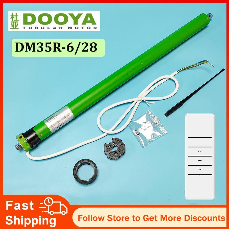 Dooya Silent Fast Rolling Tubular Motor DM35R 6/28 for Rolling Blinds,Rf433 Remote,3 wires, for 40/45/50mm Tube,220/230V 50/60Hz
Dooya Silent Fast Rolling Tubular Motor DM35R 6/28 for Rolling Blinds,Rf433 Remote,3 wires, for 40/45/50mm Tube,220/230V 50/60Hz