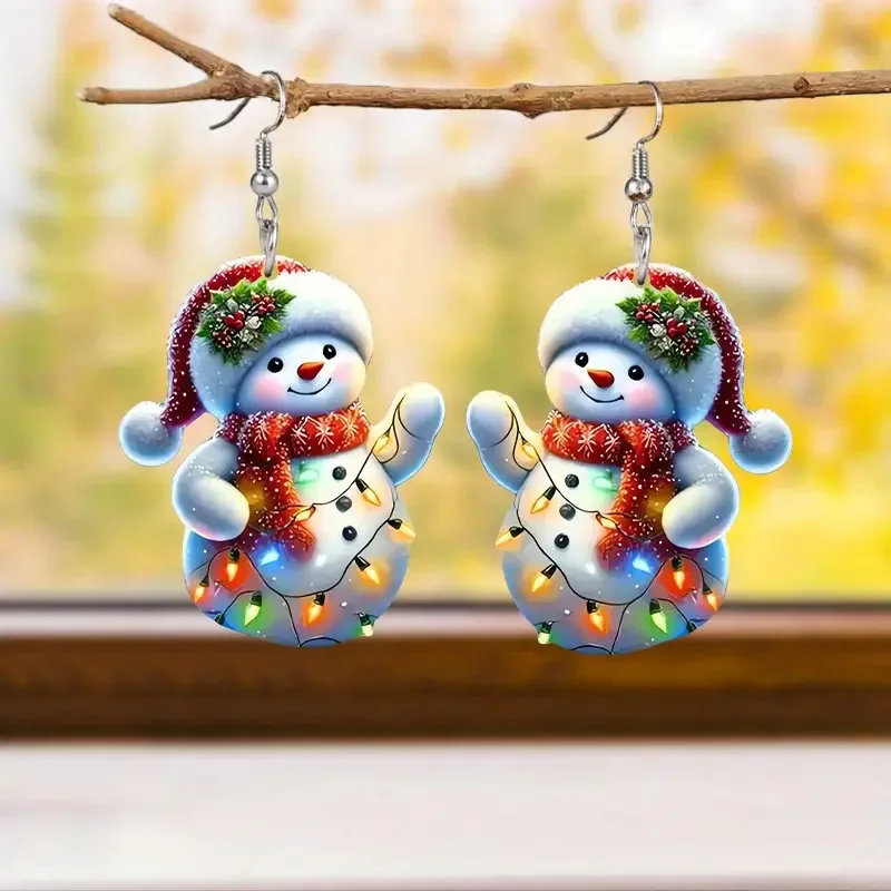 Christmas Lantern Cartoon Cute Acrylic Earring 2025 New Year Atmosphere Snowman Earrings 
Christmas Lantern Cartoon Cute Acrylic Earring 2025 New Year Atmosphere Snowman Earrings