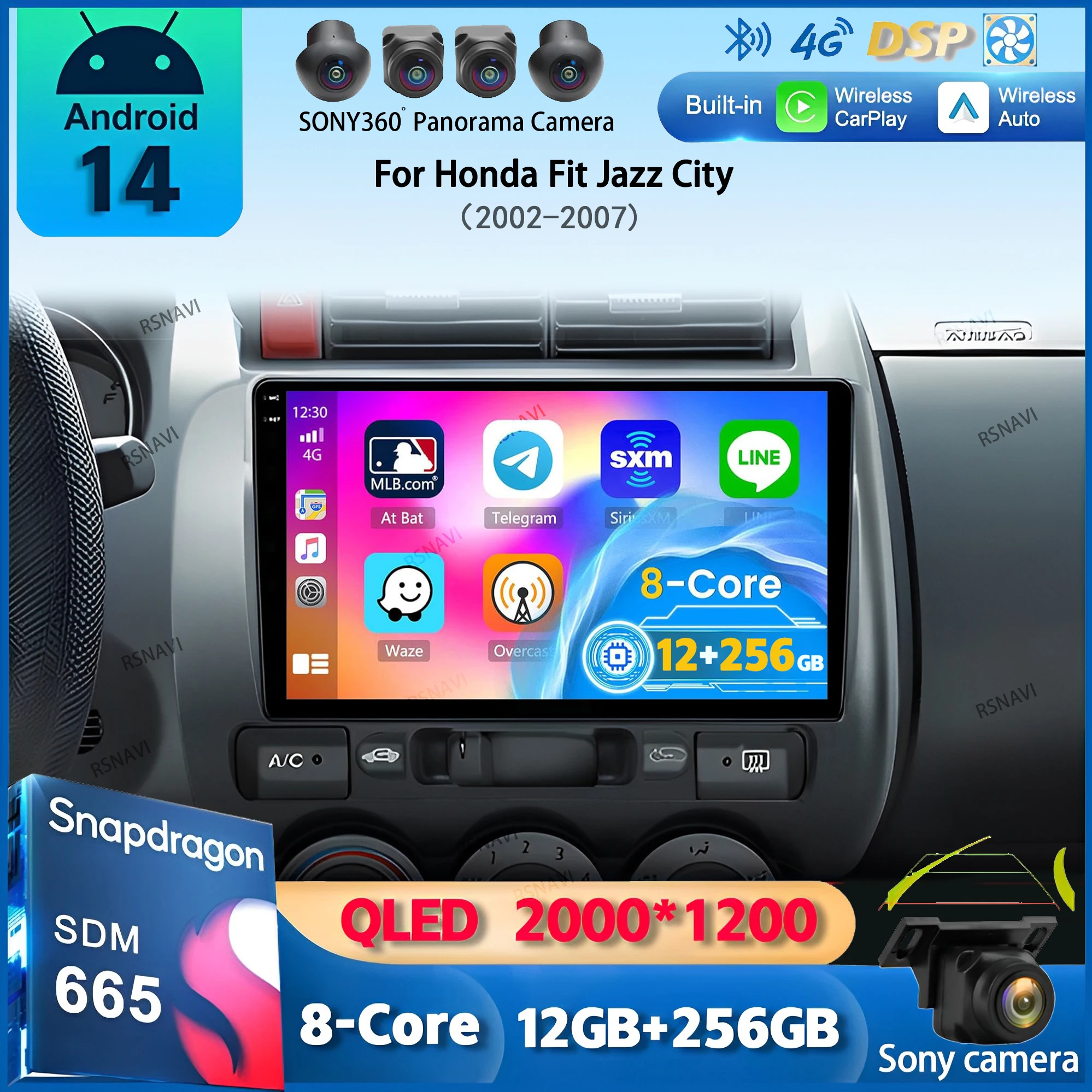 Android 14 Carplay Car Radio For Honda Fit Jazz City 2002 2003 2004 - 2007 Navigation Multimedia GPS Player Stereo WiFi+4G video
Android 14 Carplay Car Radio For Honda Fit Jazz City 2002 2003 2004 - 2007 Navigation Multimedia GPS Player Stereo WiFi+4G video